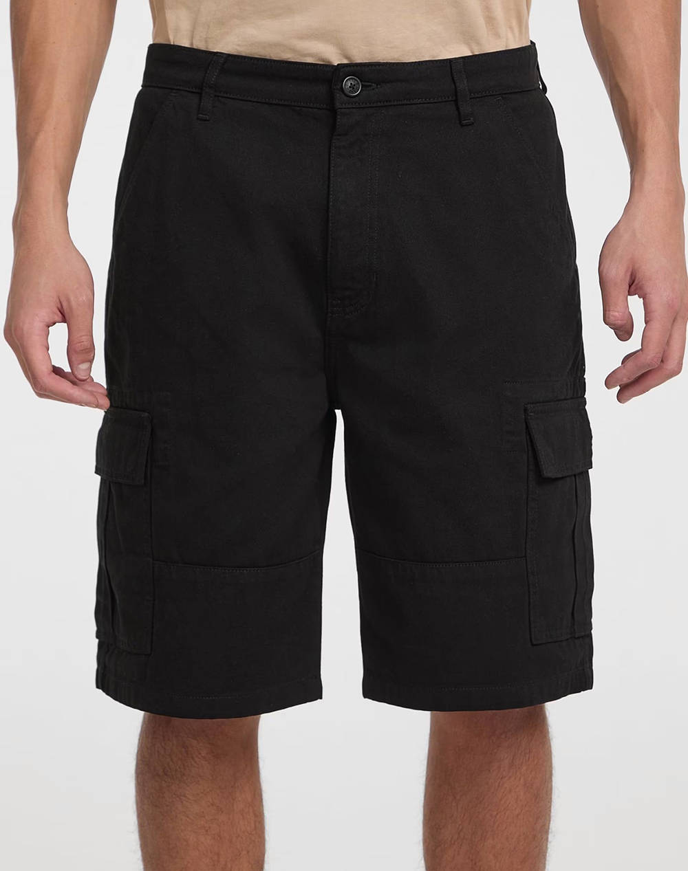 Guess Jeans Gj Cargo Chino Short Eco Org Co Classic Rg Twill340 Men''S Shorts Men Clothes Shorts/Bermudas Cargo Black Cotton M5Gd45Wgcv1 Jblk Male