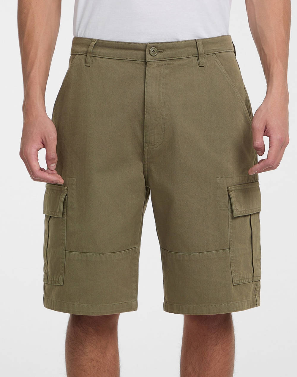 Guess Jeans Gj Cargo Chino Short Eco Org Co Classic Rg Twill340 Men''S Shorts Men Clothes Shorts/Bermudas Cargo Olive Cotton M5Gd45Wgcv1 G8Ev Male