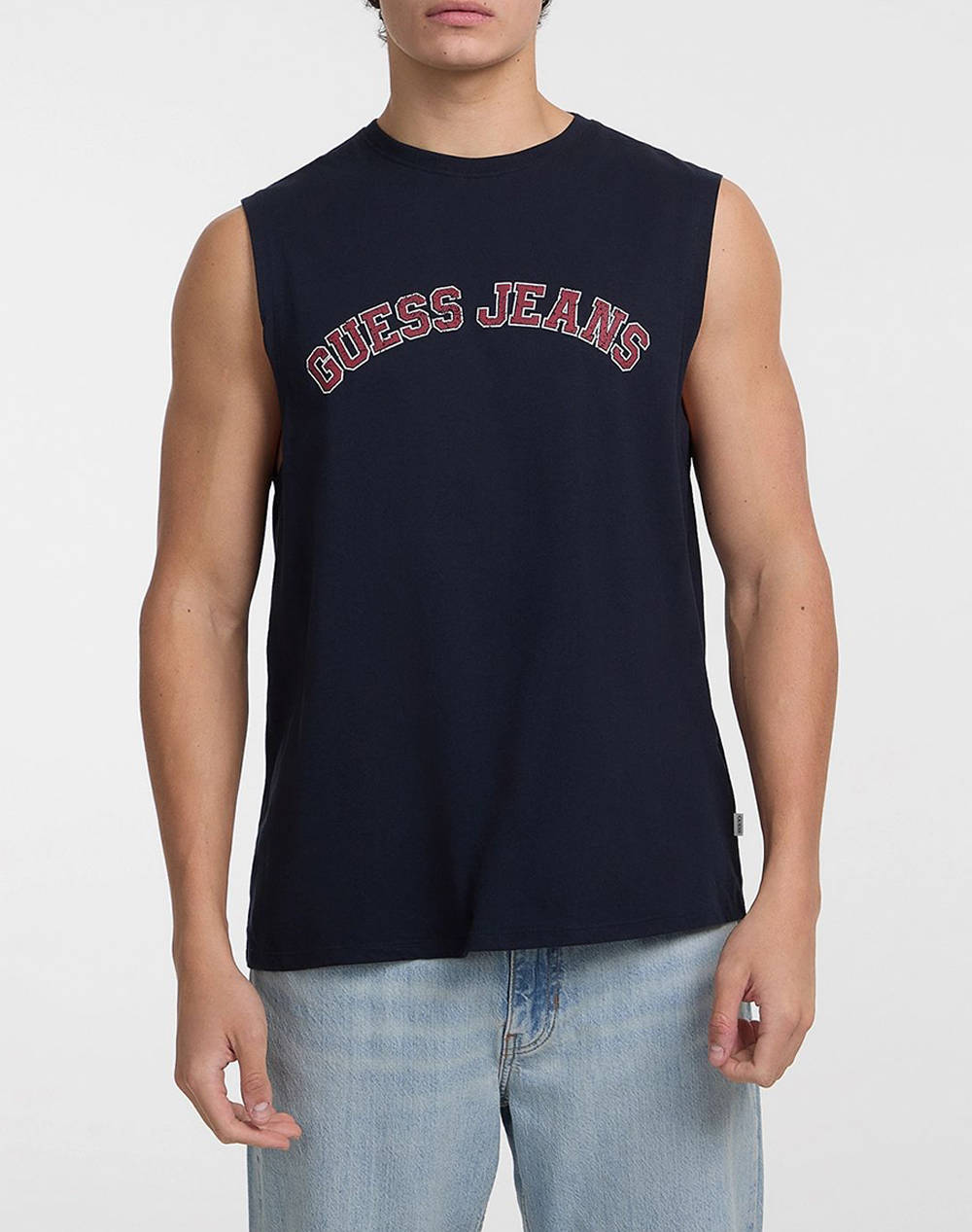 Guess Jeans Gj Muscle Collegiate Organic Cotton 160Gsm Men''S T Shirt Men Clothes T Shirts & Sweatshirts T Shirts Darkblue Cotton M5Gp31K8Hm0 A71W