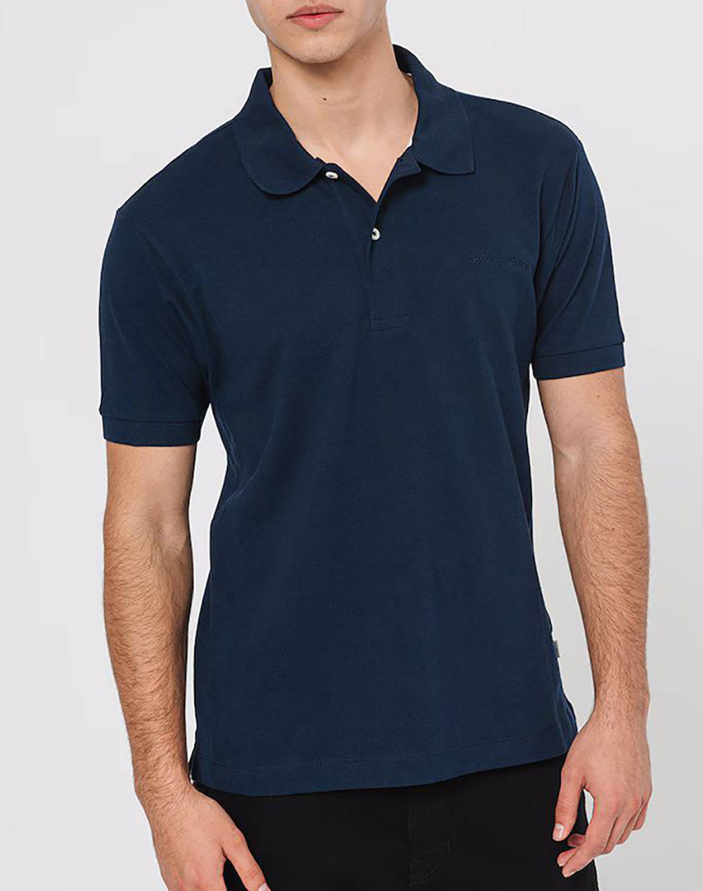 Guess Jeans Gj Ss Embro Logo Polo Shirt Men Men Clothes T Shirts & Sweatshirts Polo Darkblue Cotton M4Bp29Kcjv1 A71W Male Polo Blue