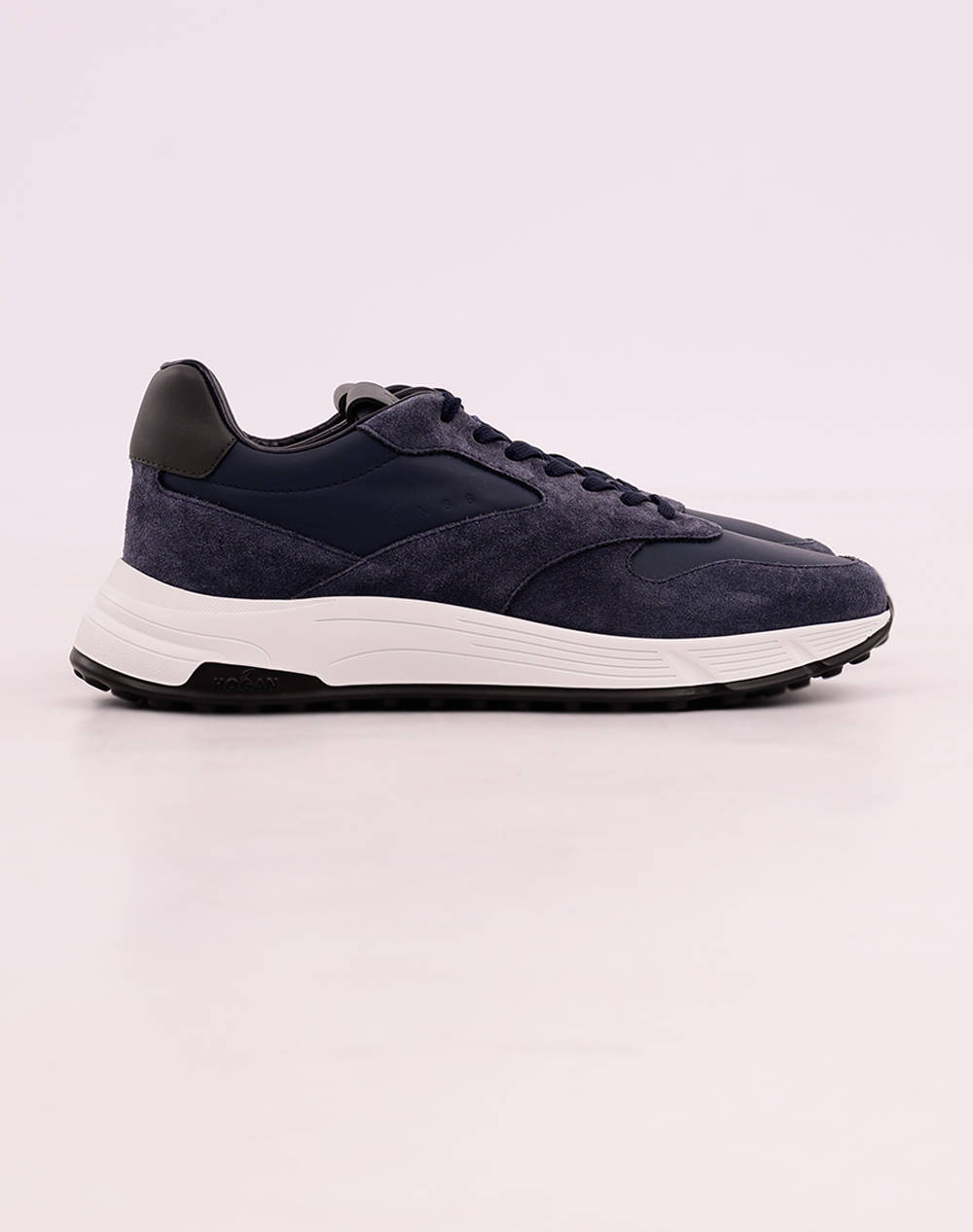 Hogan Hyperlight Laced + Stamp Men Footwear Sneakers Darkblue Suede Hxm5630Fk61 U50 548J Male Sneakers Blue