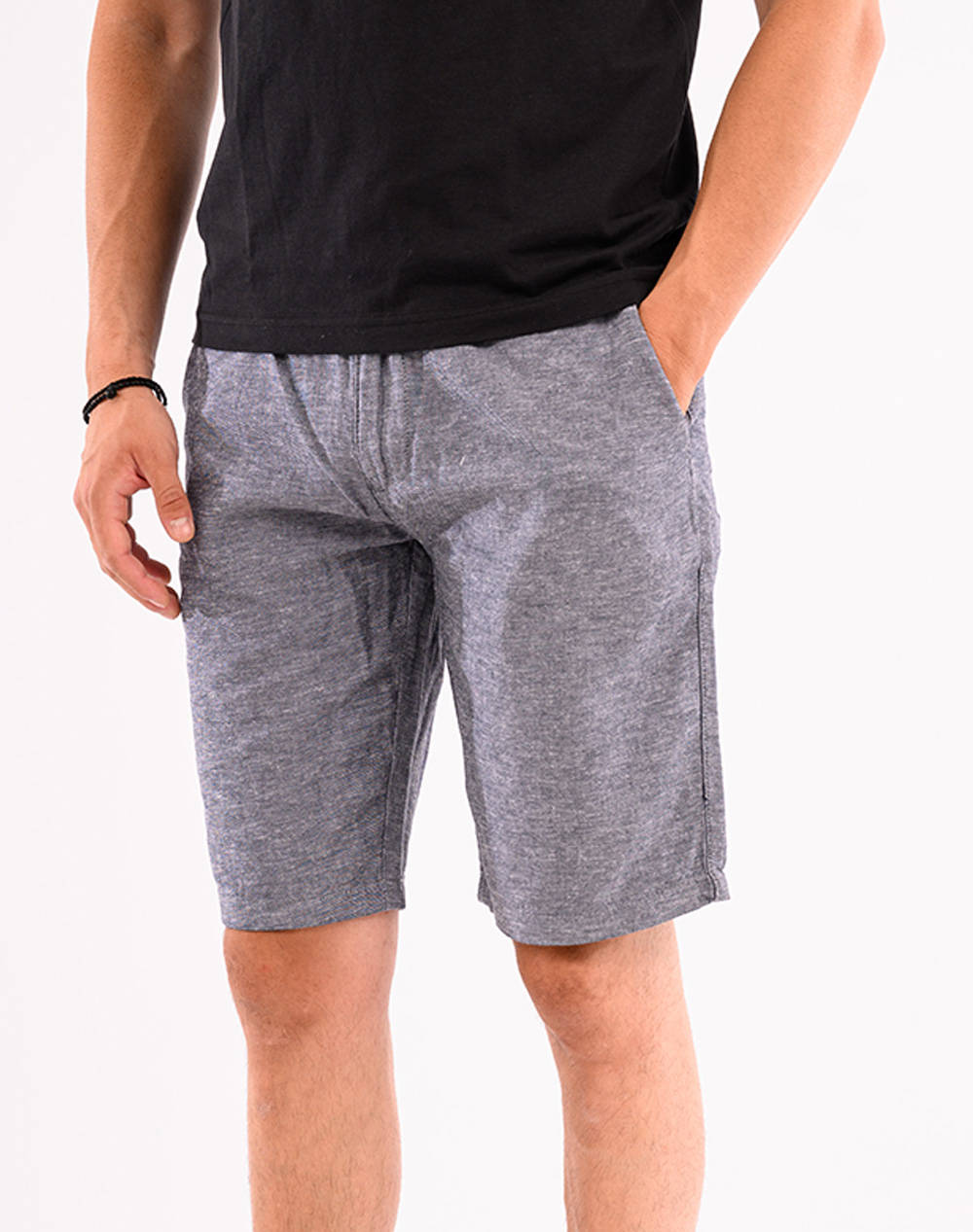Indicode Inalamony Men Clothes Shorts/Bermudas Chinos Navyblue Cotton,Linen,Synthetic 70 881 400 Male Chinos Blue