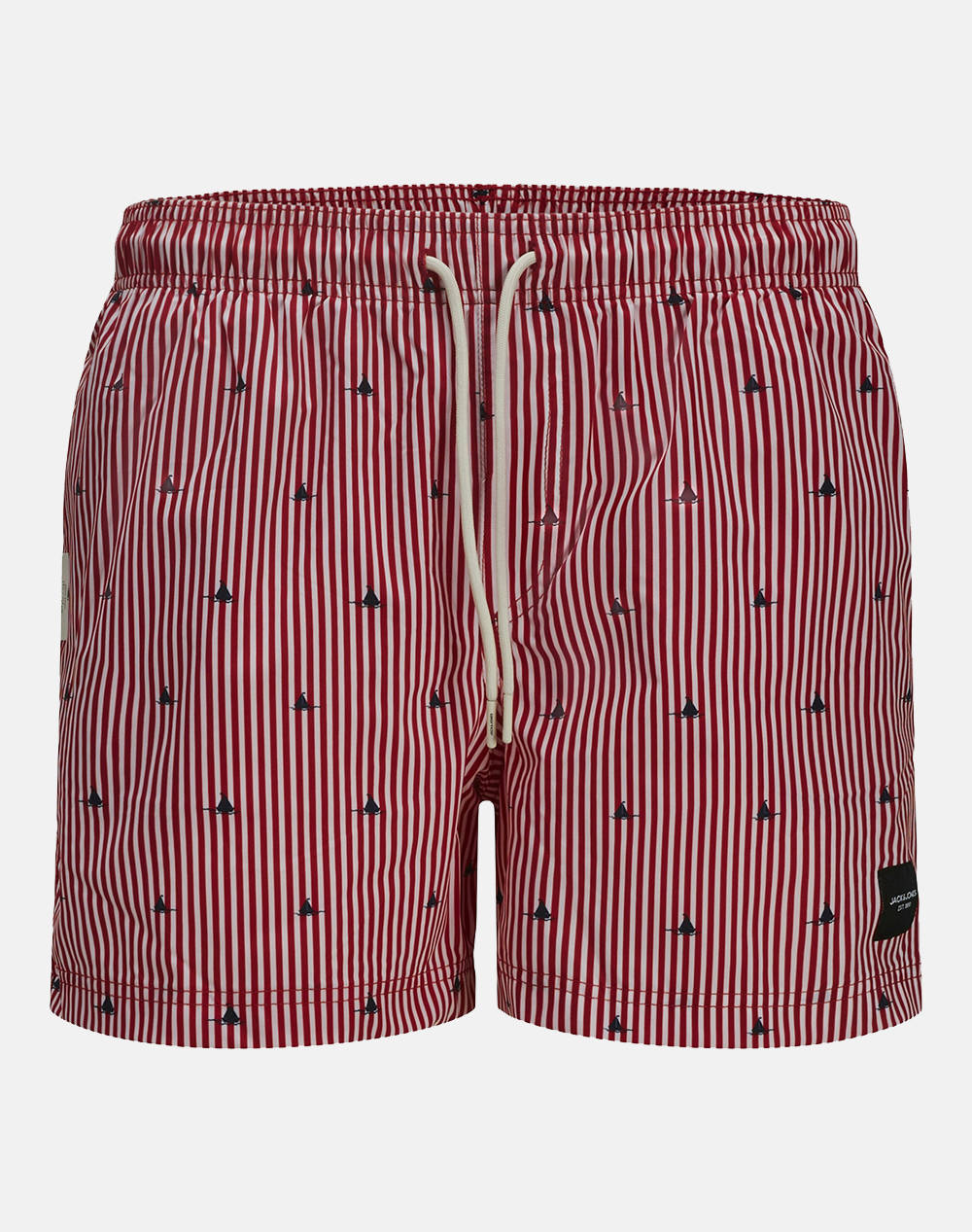 Jack&Jones Jpstmaui Jjswim Mini Stripe Akm Sn Men Clothes Swimwear Shorts Red Synthetic 12272933 True Red Male Shorts