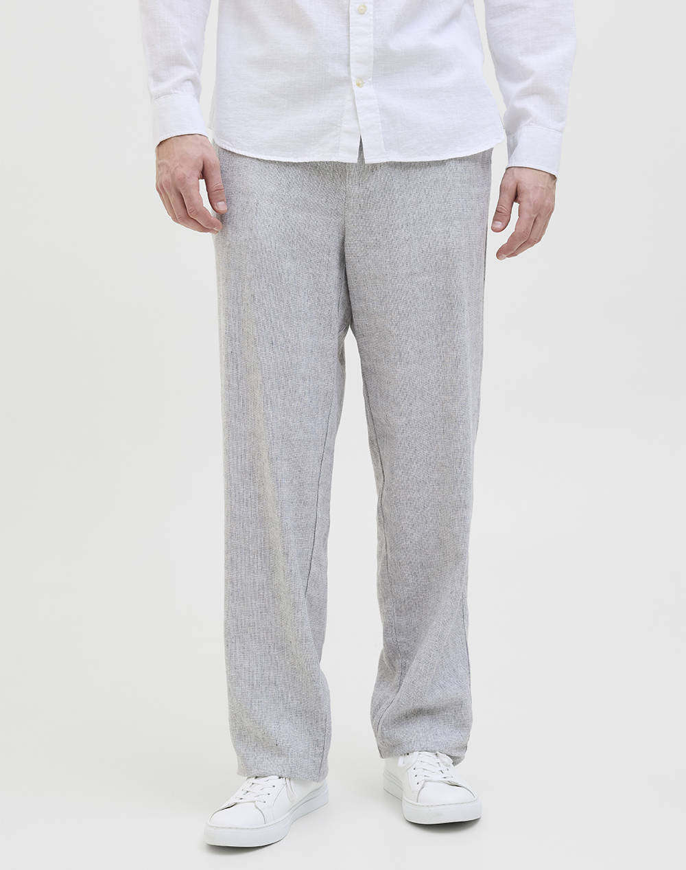 Jack&Jones Jpstkarl Mykonos Chino Ανδρας Ρουχα Παντελονια Chinos Lightgray Βισκοζλινο 12269371 Cashmere Blue