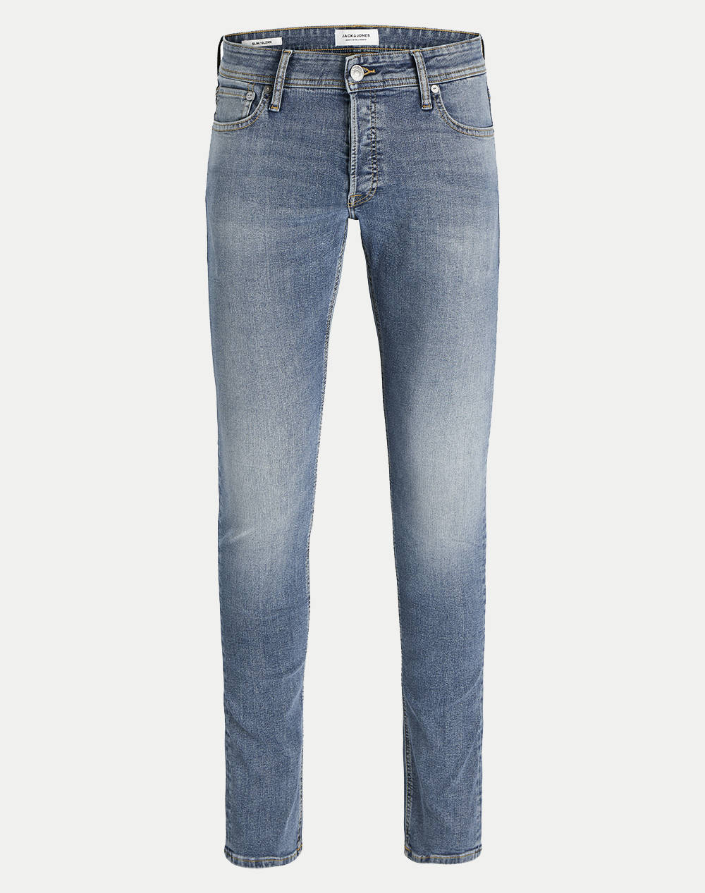 Jack&Jones Jjimike Jjoriginal Sq 665 Men Clothes Trousers Jeans Denimlightblue Cotton,Elastic,Synthetic 12272543 Blue Denim Male Jeans Blue