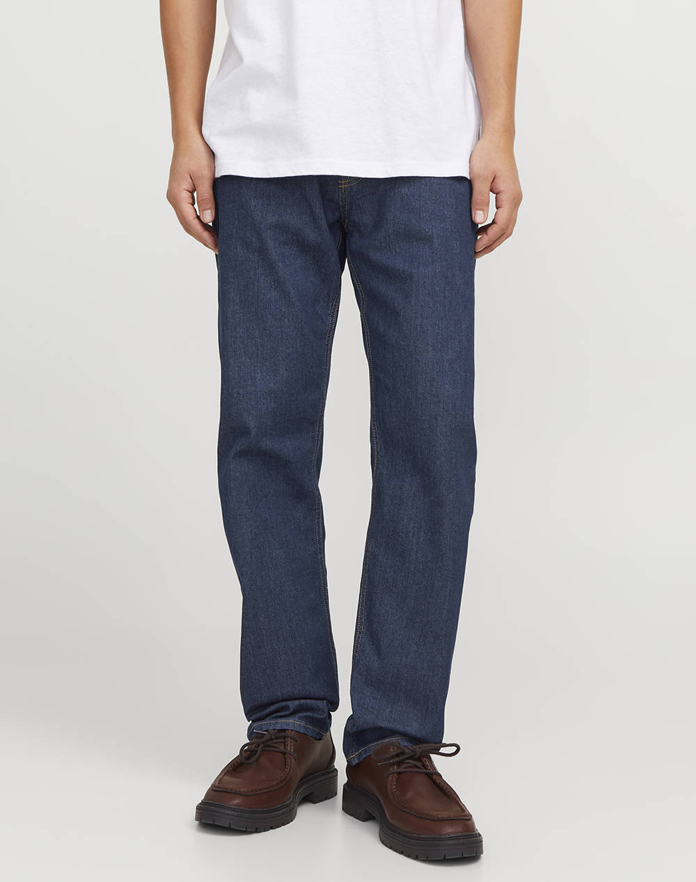 Jack&Jones Jjimike Jjoriginal Sq 430 Men Clothes Trousers Jeans Denimblue Cotton,Elastic,Synthetic 12272677 Blue Denim Male Jeans Blue