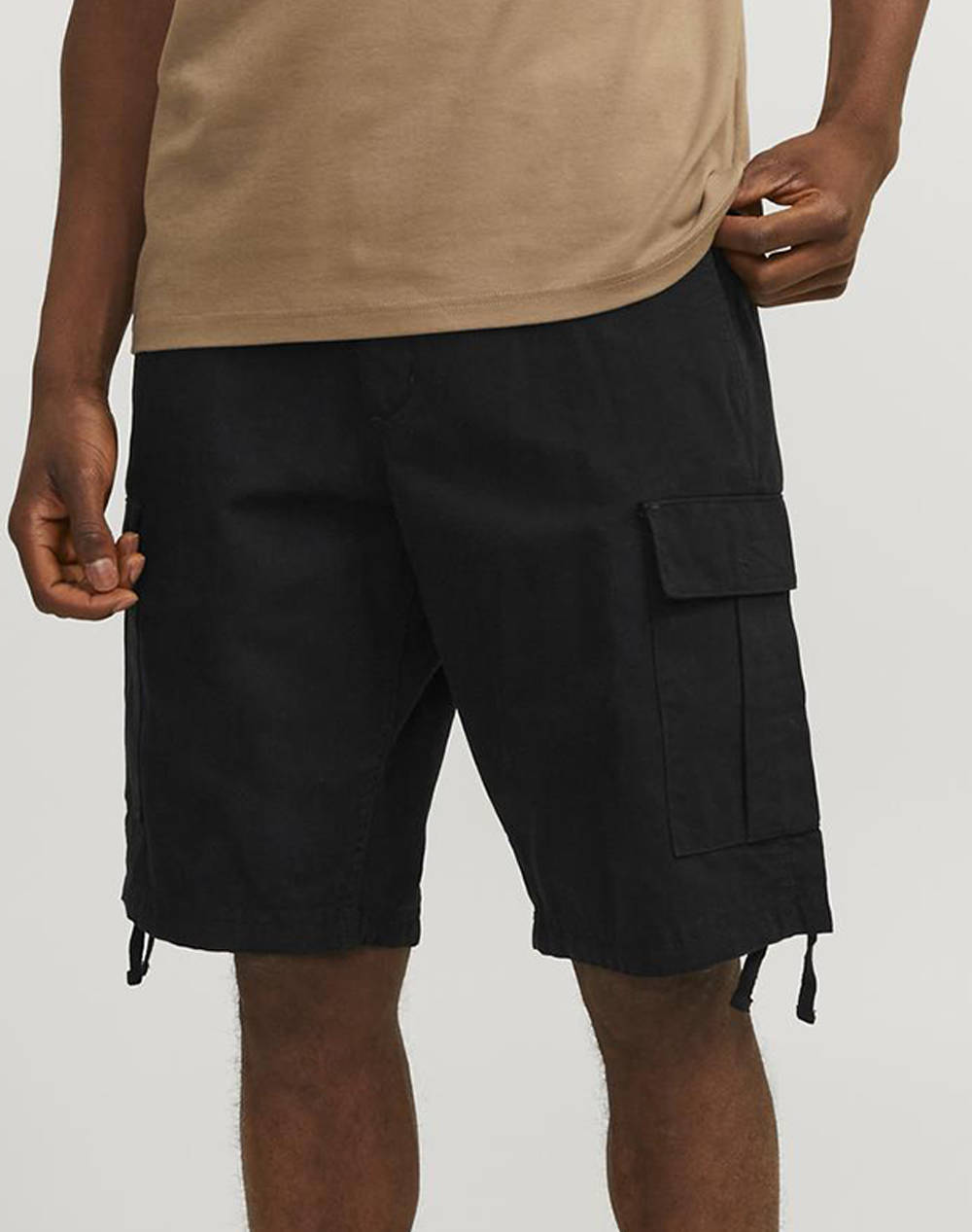 Jack&Jones Jpstcole Barkley Cargo Shorts Mid Sn Men Clothes Shorts/Bermudas Cargo Black Cotton 12248685 Black Male Cargo Black