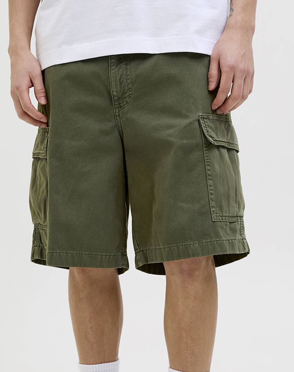 Jack&Jones Jpstkarl Avery Cargo Shorts Mid Men Clothes Shorts/Bermudas Cargo Olive Cotton 12269374 Olive Night Male Cargo