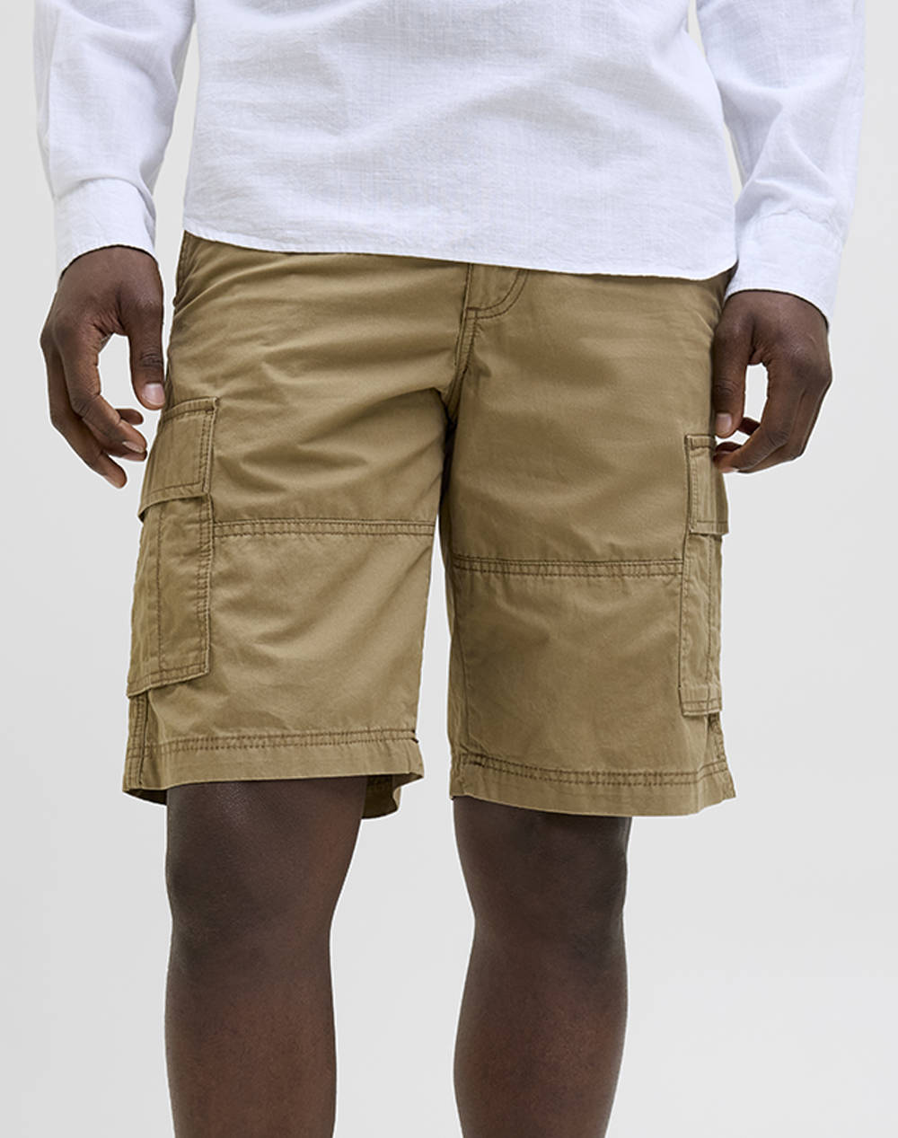 Jack&Jones Jpstcole Mateo Cargo Short Mid Sn Men Clothes Shorts/Bermudas Cargo Khaki Cotton 12274389 Elmwood Male Cargo Khaki