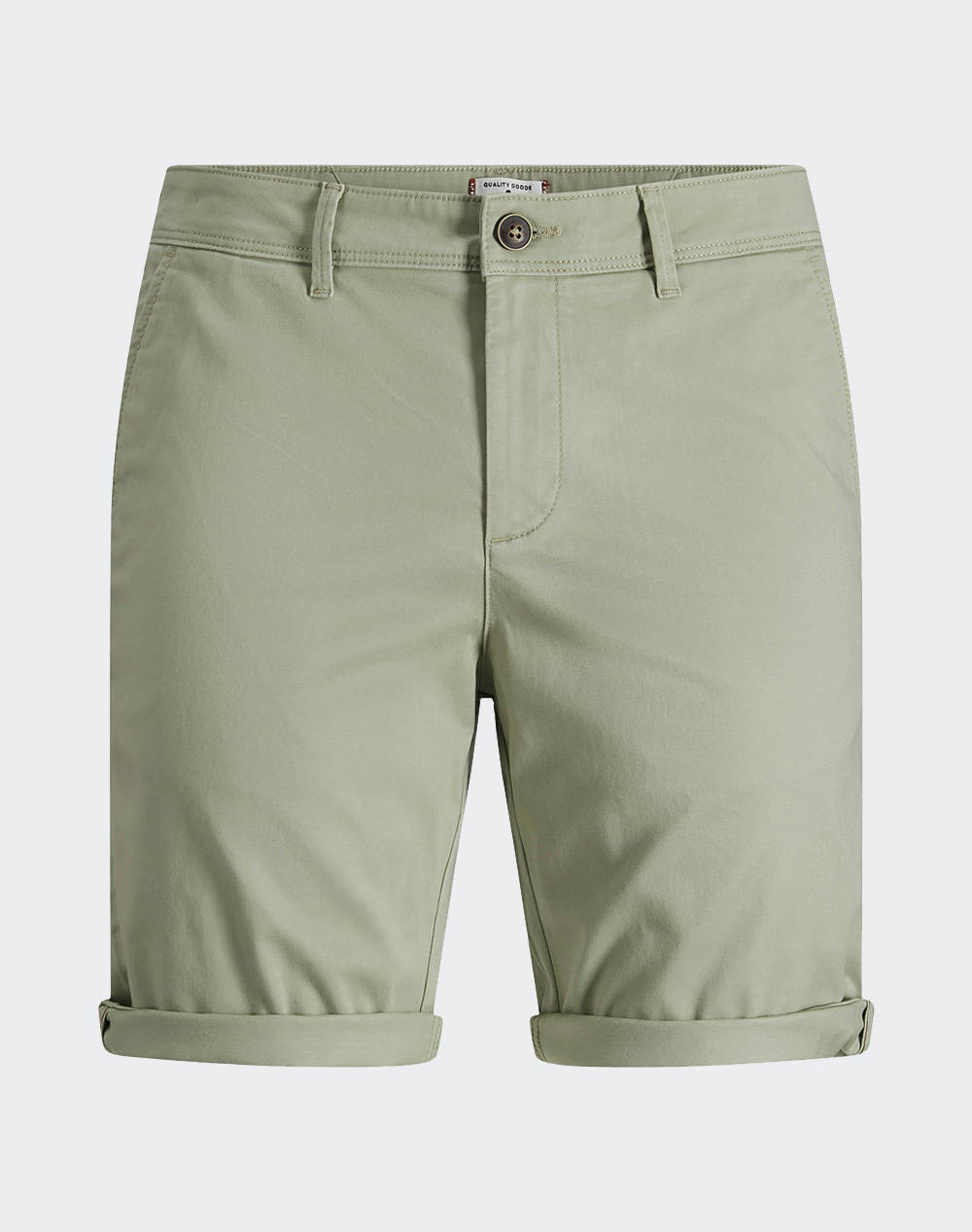 Jack&Jones Jpstbowie Shorts Solid Srt Sn Men Clothes Shorts/Bermudas Chinos Lightgreen Cotton,Elastic 12165604 Iceberg Green Male Chinos Green