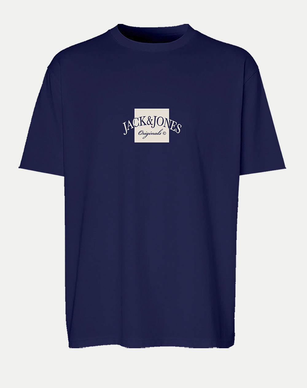 Jack&Jones Jorboston Tee Ss Crew Neck Fst Men Clothes T Shirts & Sweatshirts T Shirts Darkblue Cotton 12277888 Ocean Cavern Male T-Shirts Blue