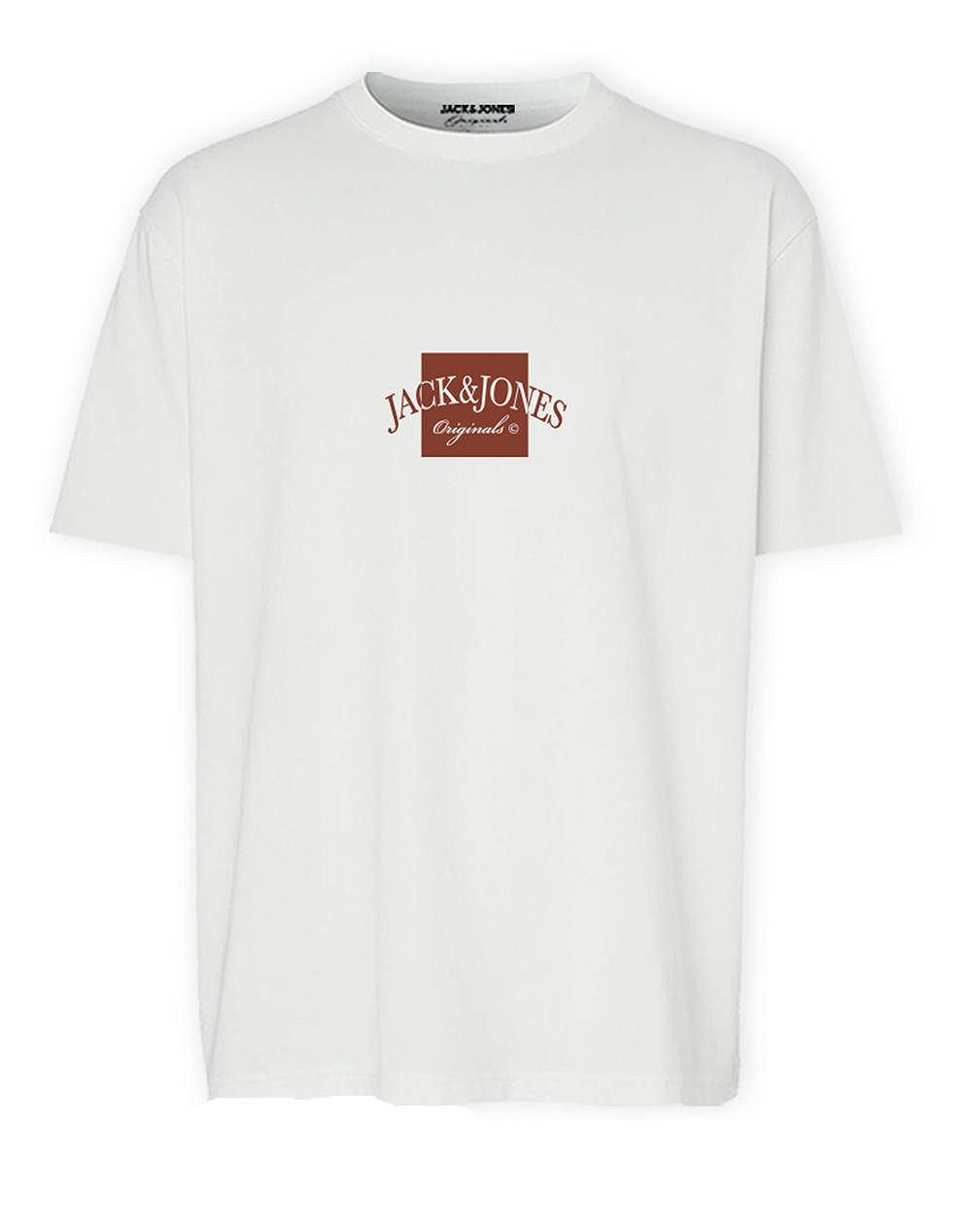 Jack&Jones Jorboston Tee Ss Crew Neck Fst Men Clothes T Shirts & Sweatshirts T Shirts White Cotton 12277888 Bright White Male T-Shirts