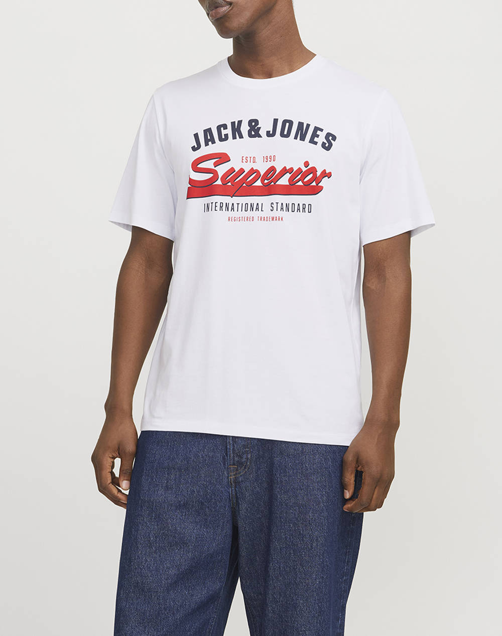 Jack&Jones Jjelogo Tee Ss O Neck 2 Col Ss25 Sn Men Clothes T Shirts & Sweatshirts T Shirts White Cotton 12268267 White Male T-Shirts