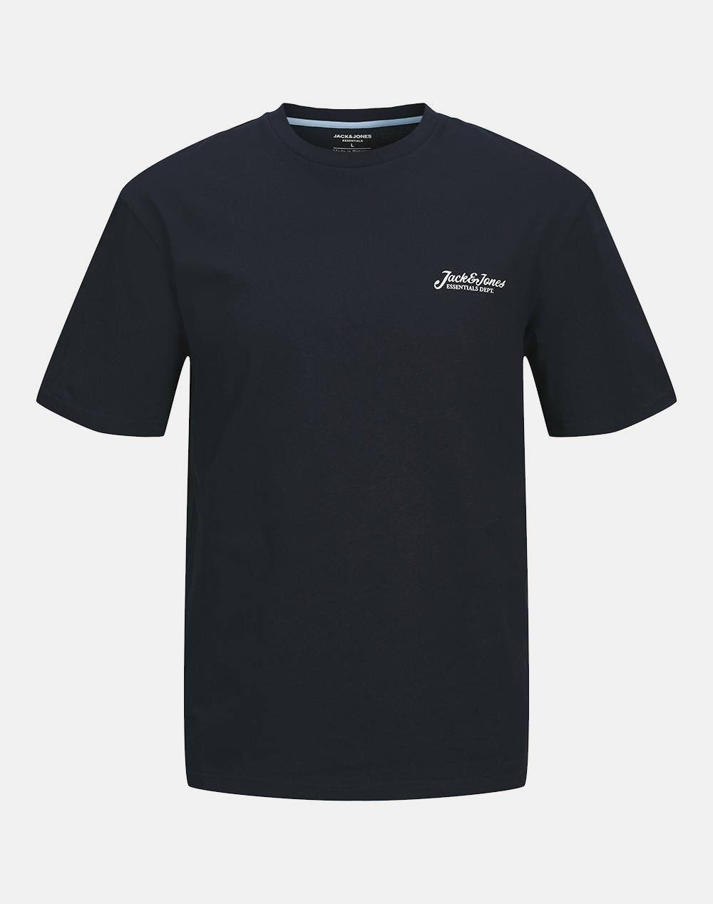Jack&Jones Jjbeau Tee Ss Frontprint Crew Neck Ln Men Clothes T Shirts & Sweatshirts T Shirts Navyblue Cotton 12275012 Sky Captain Male T-Shirts Blue