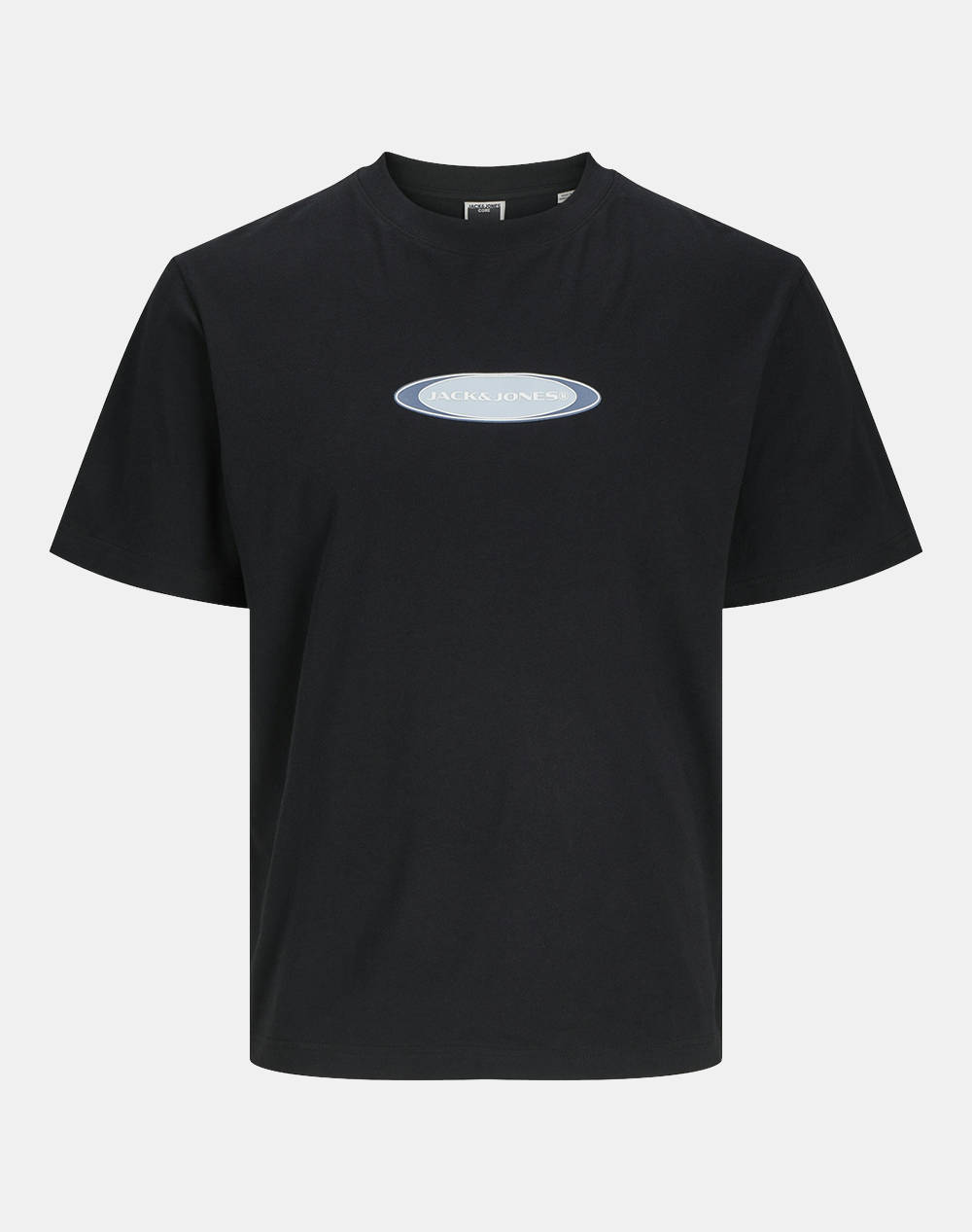 Jack&Jones Jcopacer Branding Print Tee Ss Crew Neck Men Clothes T Shirts & Sweatshirts T Shirts Black Cotton,Elastic 12273880 Black Male T-Shirts