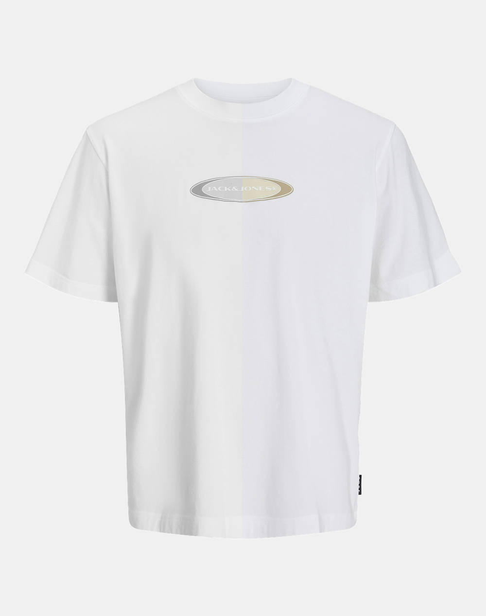 Jack&Jones Jcopacer Branding Print Tee Ss Crew Neck Men Clothes T Shirts & Sweatshirts T Shirts White Cotton,Elastic 12273880 Bright White Male T-