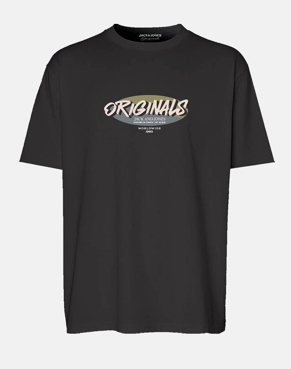 Jack&Jones Jorvarenna Tee Ss Crew Neck Fst Men Clothes T Shirts & Sweatshirts T Shirts Black Cotton 12277944 Black Male T-Shirts Black