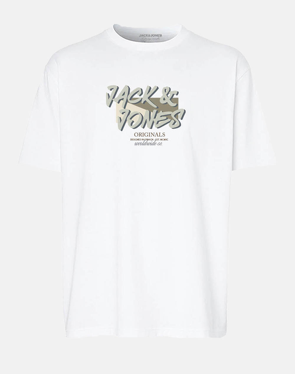 Jack&Jones Jorvarenna Tee Ss Crew Neck Fst Men Clothes T Shirts & Sweatshirts T Shirts White Cotton 12277944 Bright White Male T-Shirts