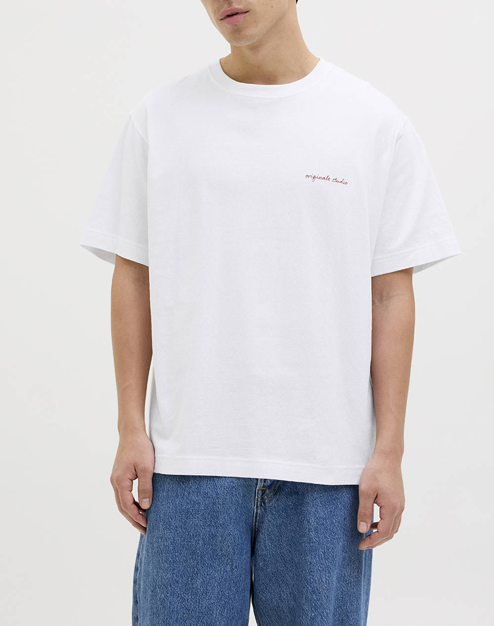 Jack&Jones Jormarrakesh Sketch Tee Ss Crew Neck Men Clothes T Shirts & Sweatshirts T Shirts White Cotton 12273388 Bright White Male T-Shirts