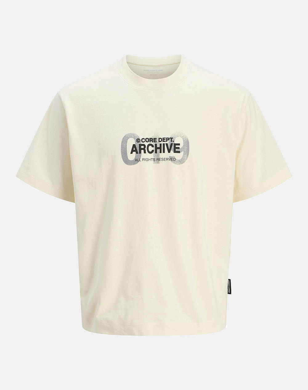 Jack&Jones Jcodynamic Bold Tee Ss Crew Neck Men Clothes T Shirts & Sweatshirts T Shirts Cream Cotton 12273312 Sweet Corn Male T-Shirts