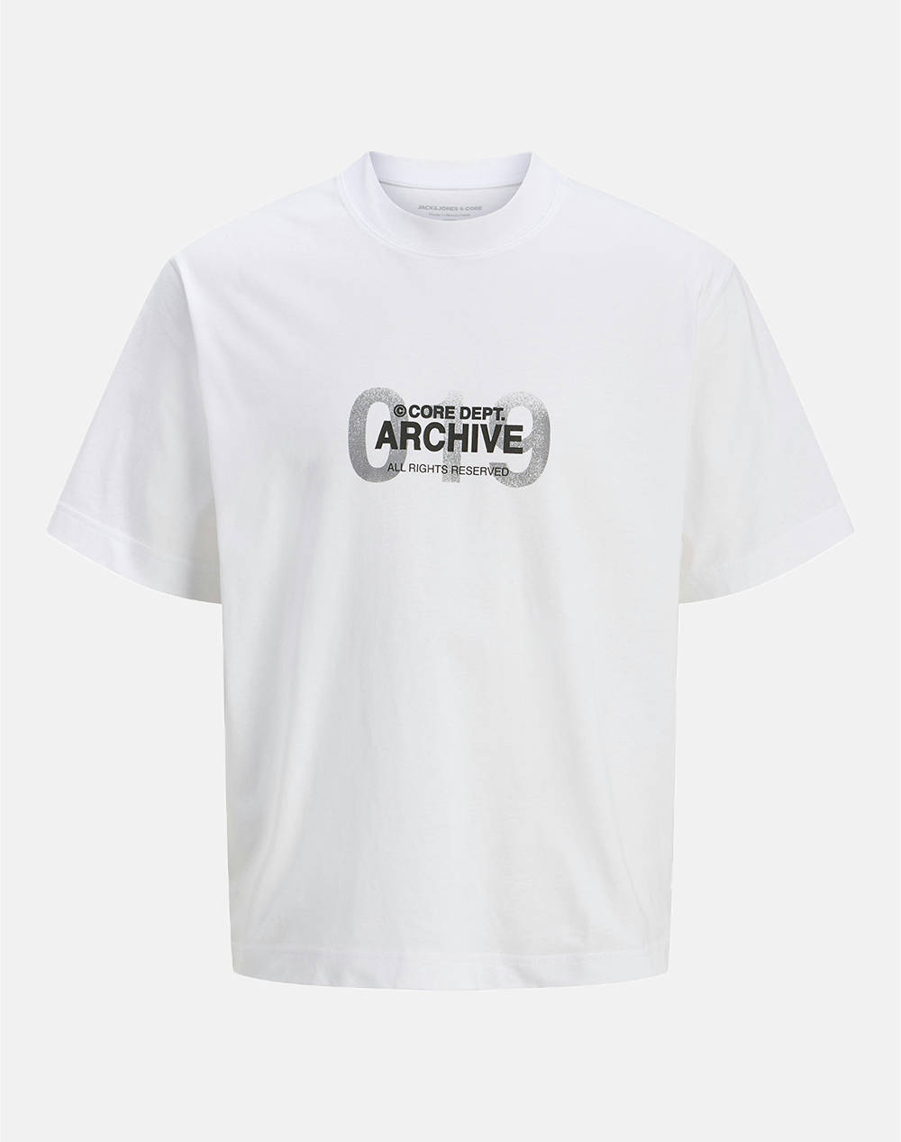 Jack&Jones Jcodynamic Bold Tee Ss Crew Neck Men Clothes T Shirts & Sweatshirts T Shirts White Cotton 12273312 Bright White Male T-Shirts