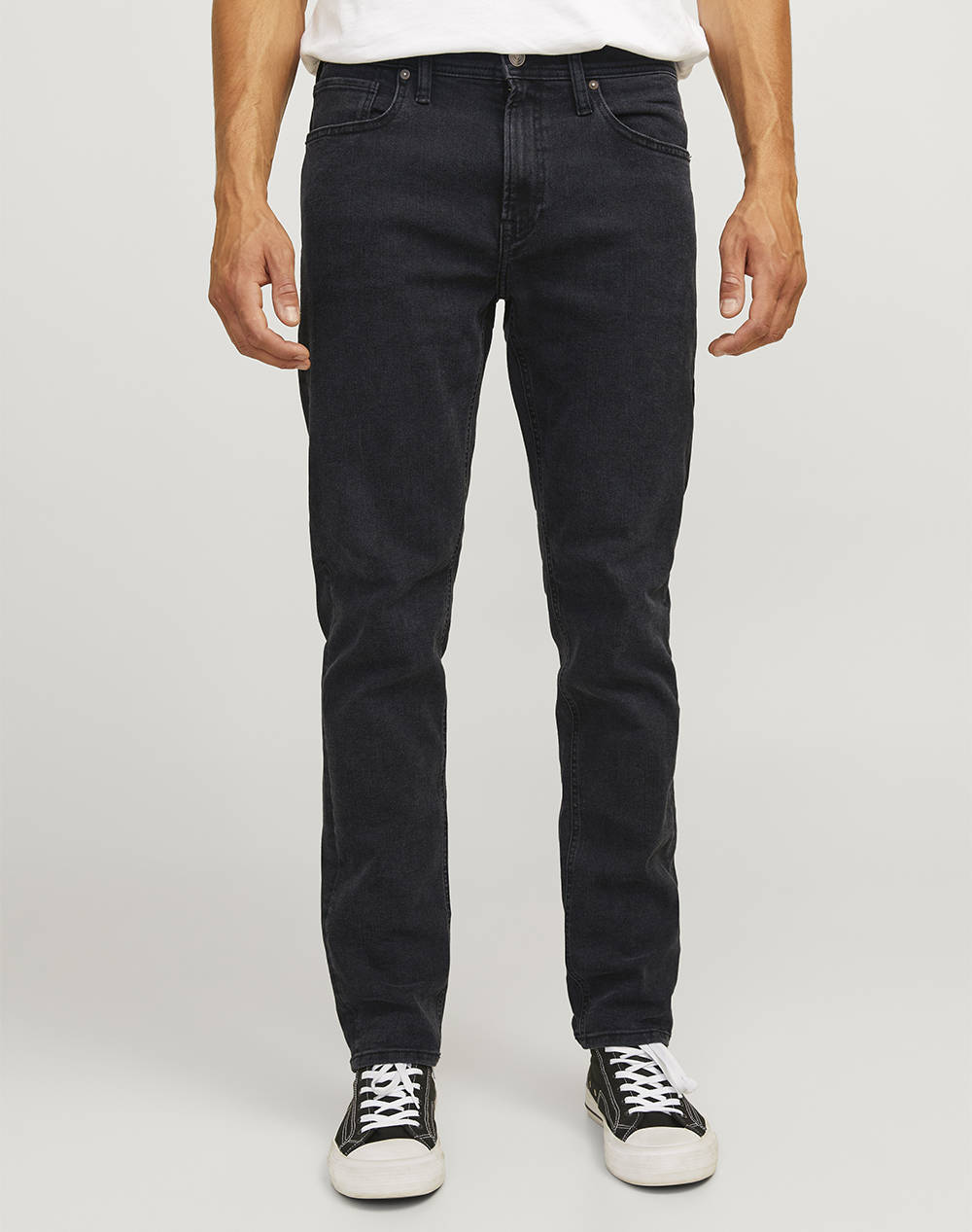 Jjrebel Jrebadam Jjcraft At 270 Noos Men Clothes Trousers Jeans Denimblack Cotton,Elastic,Synthetic 12263634 Black Denim Male Jeans Black