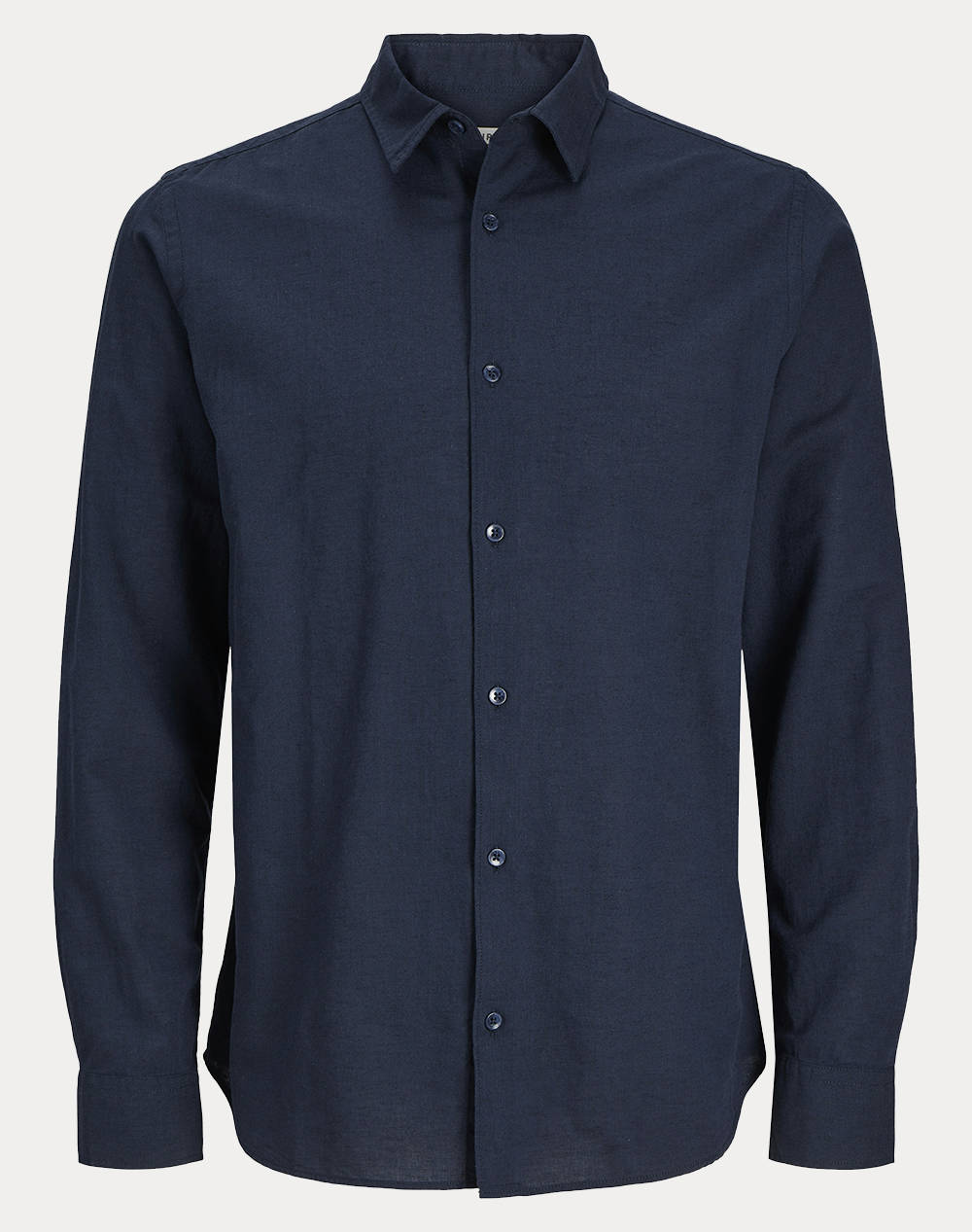 Jj Rebel Jrebmoss Sunny Shirt Ls Men Clothes Shirts Navyblue Cotton,Linen 12270265 Navy Blazer Male Shirts Blue