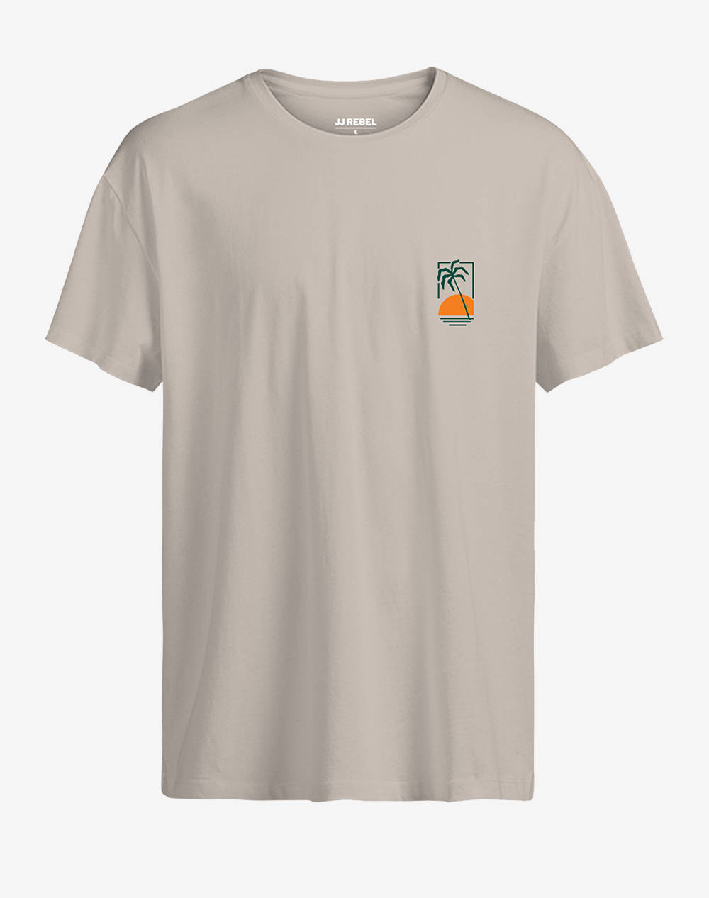 Jj Rebel Jrebanton Tee Ss Crew Neck Men Clothes T Shirts & Sweatshirts T Shirts Cream Cotton 12279639 Moonbeam Male T-Shirts