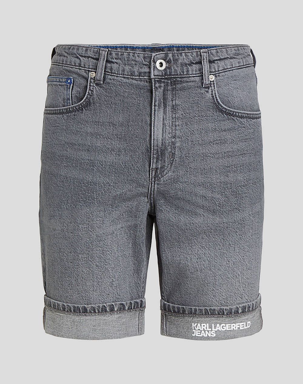 Karl Lagerfeld Klj Slim Short Denim Men Clothes Shorts/Bermudas Jean Denimgray Cotton,Elastic A2M10082 1Ch Male Jean