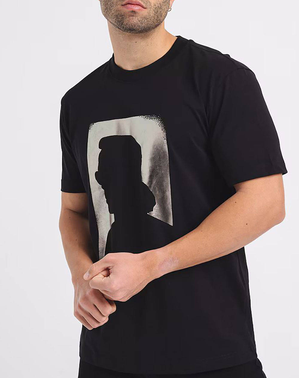 Karl Lagerfeld Klj Reg Ss Karl Tee Men Clothes T Shirts & Sweatshirts T Shirts Black Cotton A1M17052 999 Male T-Shirts Black