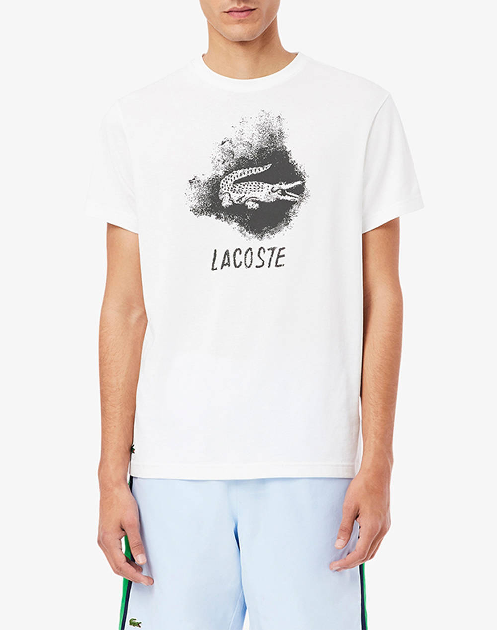 Lacoste Ss T Shirt Men Clothes T Shirts & Sweatshirts T Shirts White Imitation Leather,Cotton 3Th8917 001 Male T-Shirts