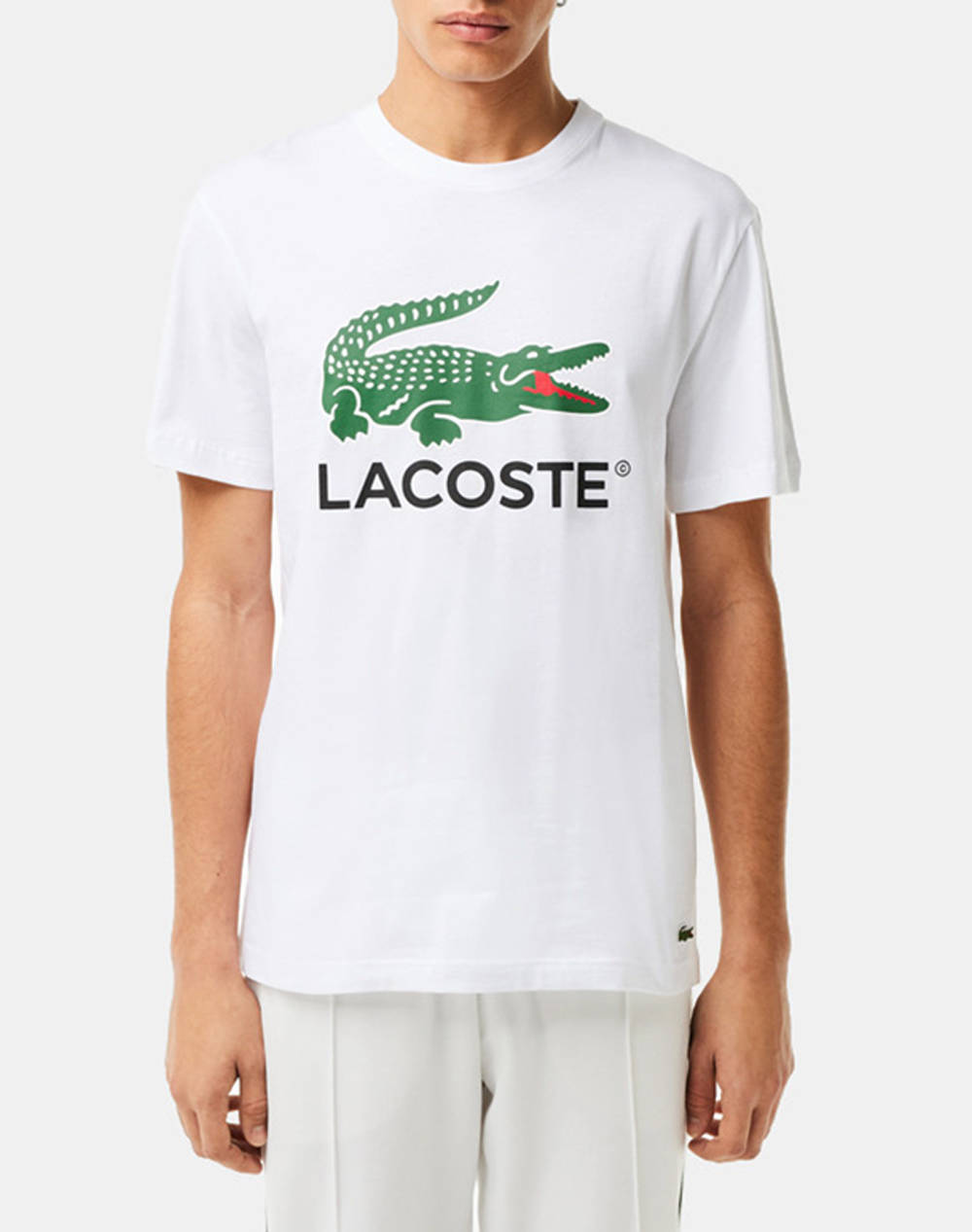 Lacoste Tee Shirt Ss Men Clothes T Shirts & Sweatshirts T Shirts White Cotton 3Th1285 001 Male T-Shirts