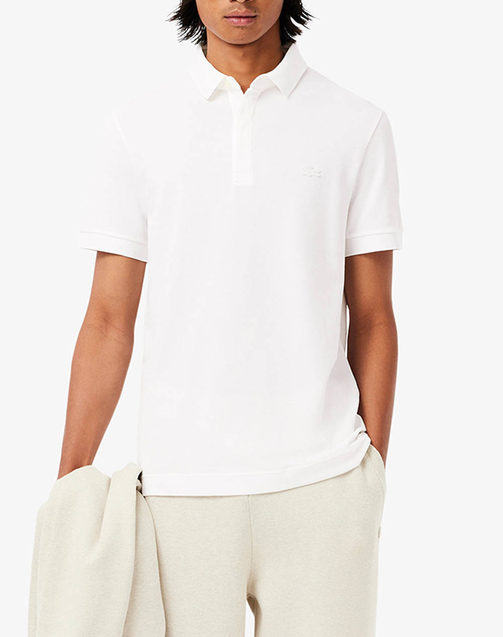 Lacoste T Shirt Ss Men Clothes T Shirts & Sweatshirts Polo White Cotton,Elastic 3Ph5522 001 Male Polo