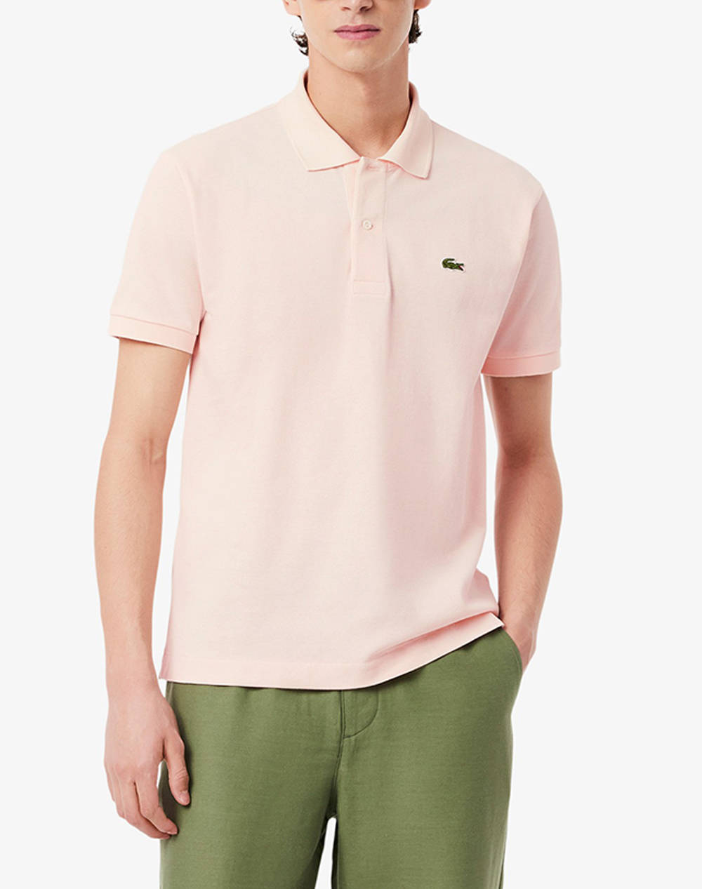 Lacoste Polo Shirt Ss Men Clothes T Shirts & Sweatshirts Polo Lightpink Cotton 3L1212 Hcz Male Polo