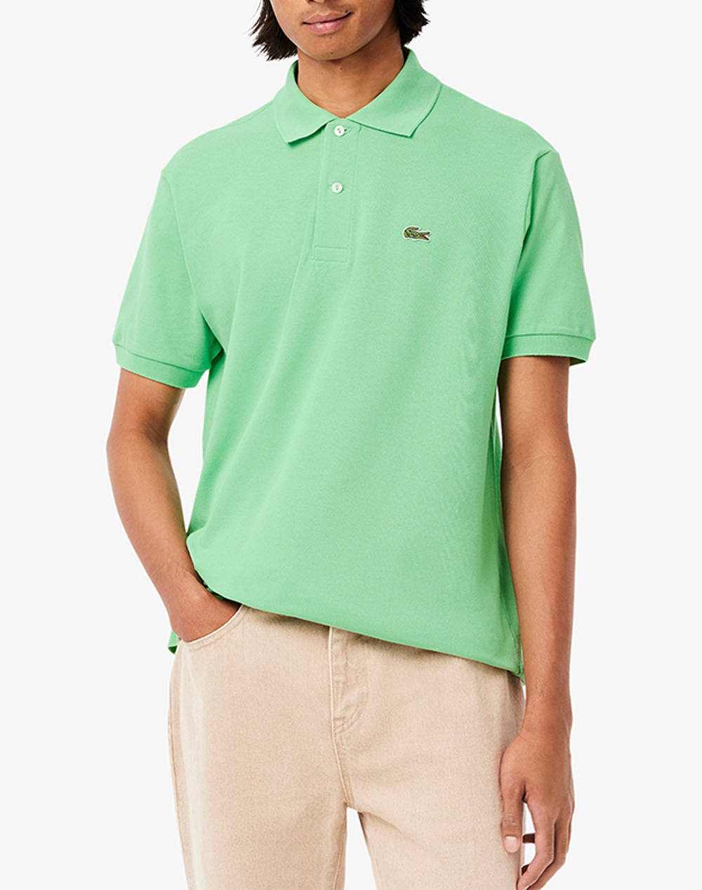 Lacoste Polo Shirt Ss Men Clothes T Shirts & Sweatshirts Polo Mintgreen Cotton 3L1212 Ttf Male Polo Green