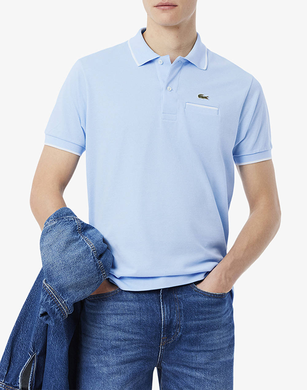 Lacoste T Shirt Ss Men Clothes T Shirts & Sweatshirts Polo Lightblue Cotton 3Ph9838 Fv2 Male Polo Blue