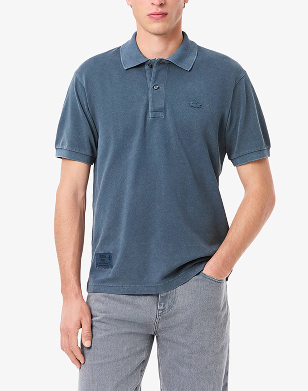 Lacoste Ss T Shirt Men Clothes T Shirts & Sweatshirts Polo Steelblue Cotton 3Ph9868 C7Z Male Polo Blue