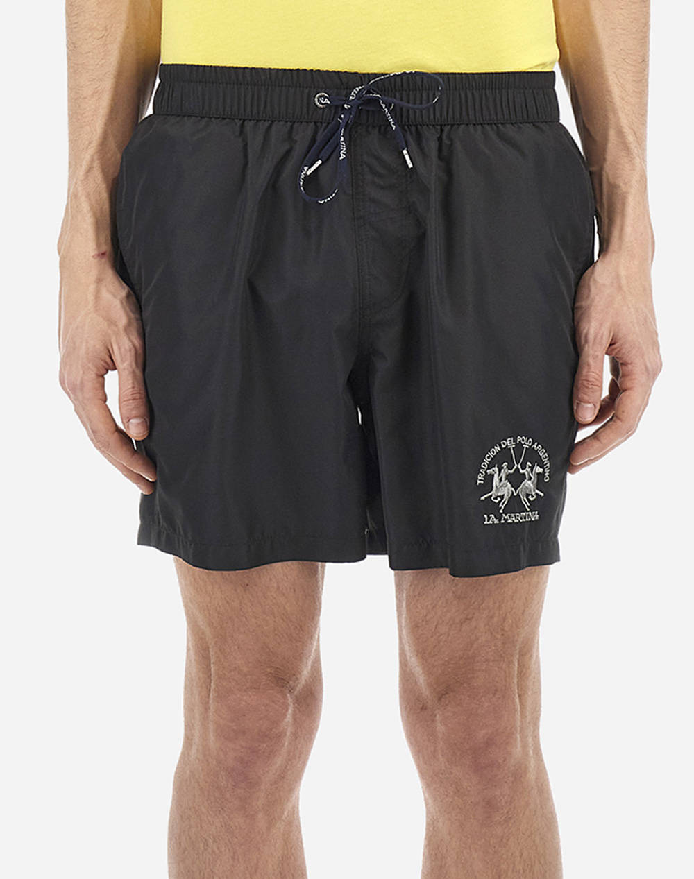 La Martina Swimwear Man Swim Nylon Men Clothes Swimwear Shorts Black Synthetic 3Lmmam001 09999 Male Shorts Black
