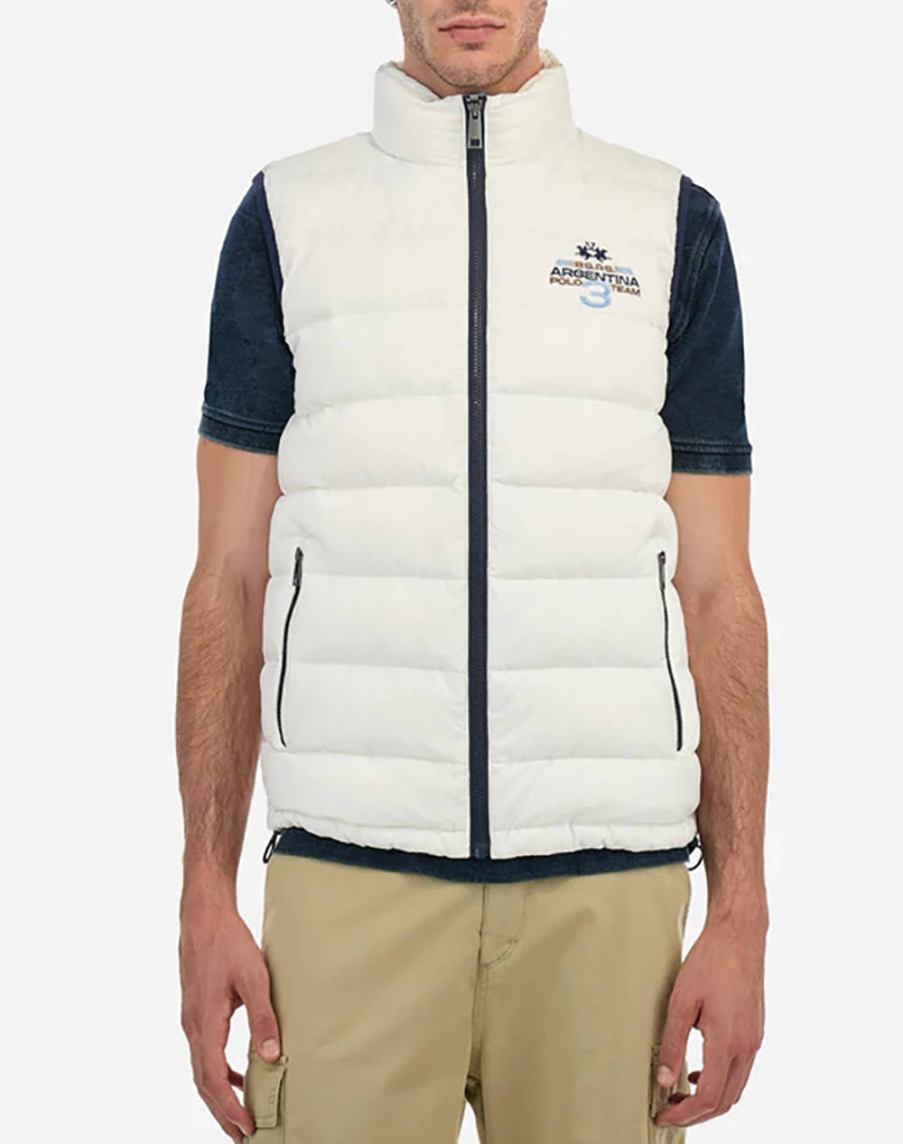 La Martina Man Outdoor Crinkle Nylon Vest Men Clothes Outerwear Vest Jackets White Synthetic 3Lmmao003 00001 Male Vest Jackets
