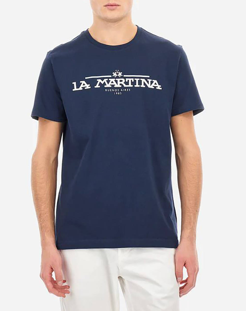 La Martina T Shirt Ss Men Clothes T Shirts & Sweatshirts T Shirts Darkblue Cotton 3Lmmar304 07017 Male T-Shirts Blue