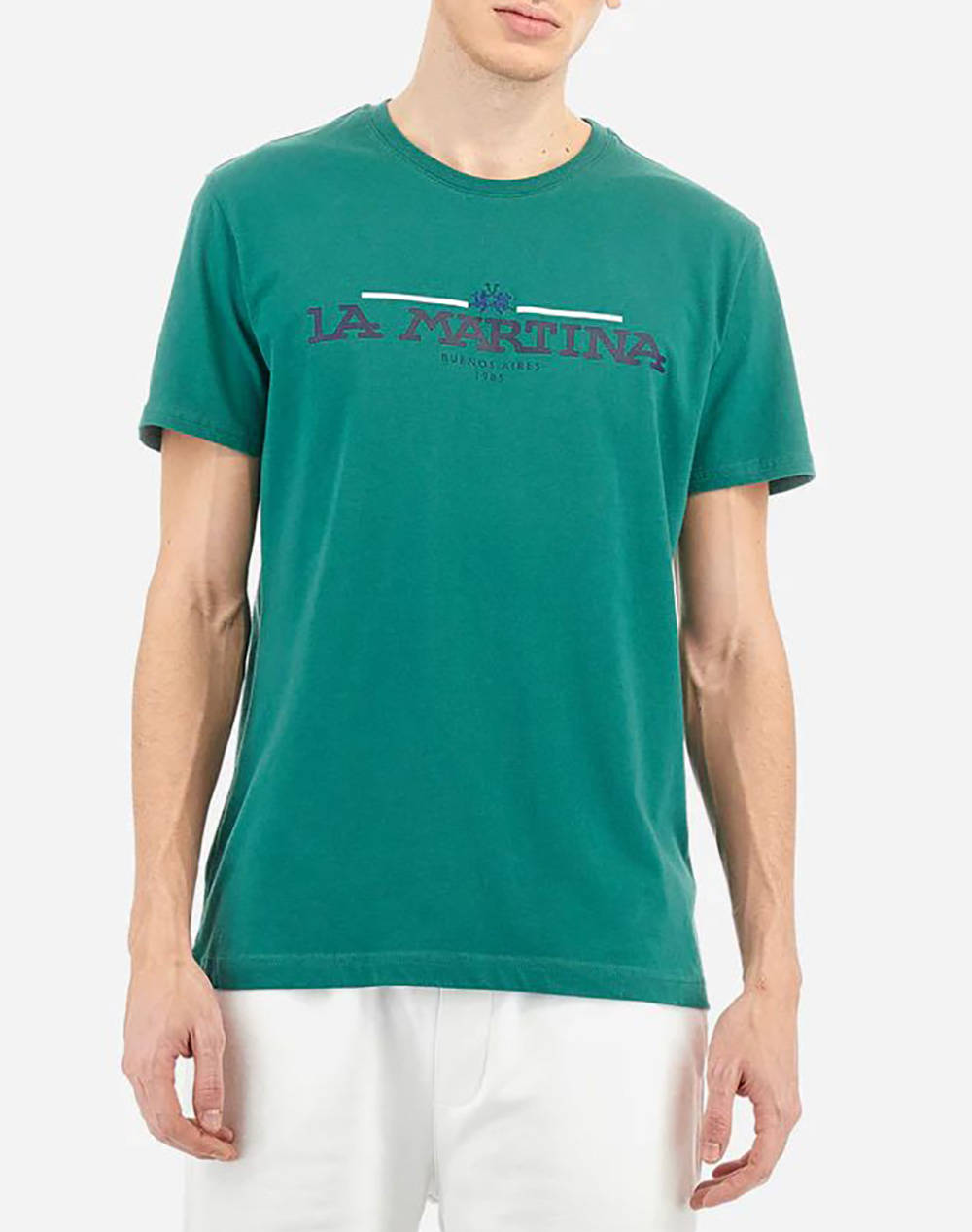 La Martina T Shirt Ss Men Clothes T Shirts & Sweatshirts T Shirts Green Cotton 3Lmmar304 03115 Male T-Shirts Green