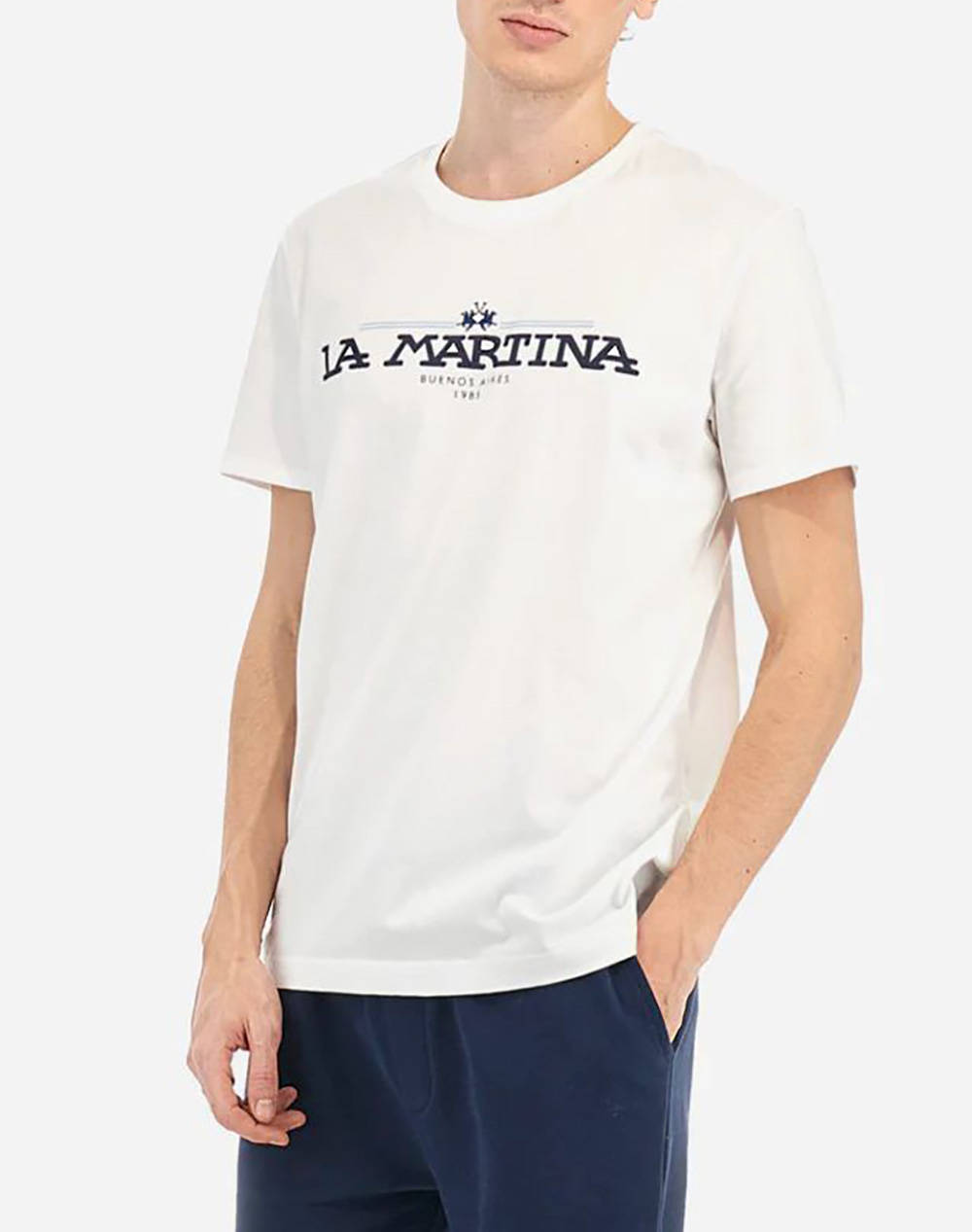 La Martina T Shirt Ss Men Clothes T Shirts & Sweatshirts T Shirts White Cotton 3Lmmar304 00001 Male T-Shirts