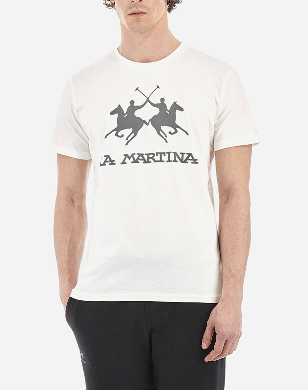 La Martina T Shirt Ss Men Clothes T Shirts & Sweatshirts T Shirts Offwhite Cotton 3Lmccmr05 00002 Male T-Shirts