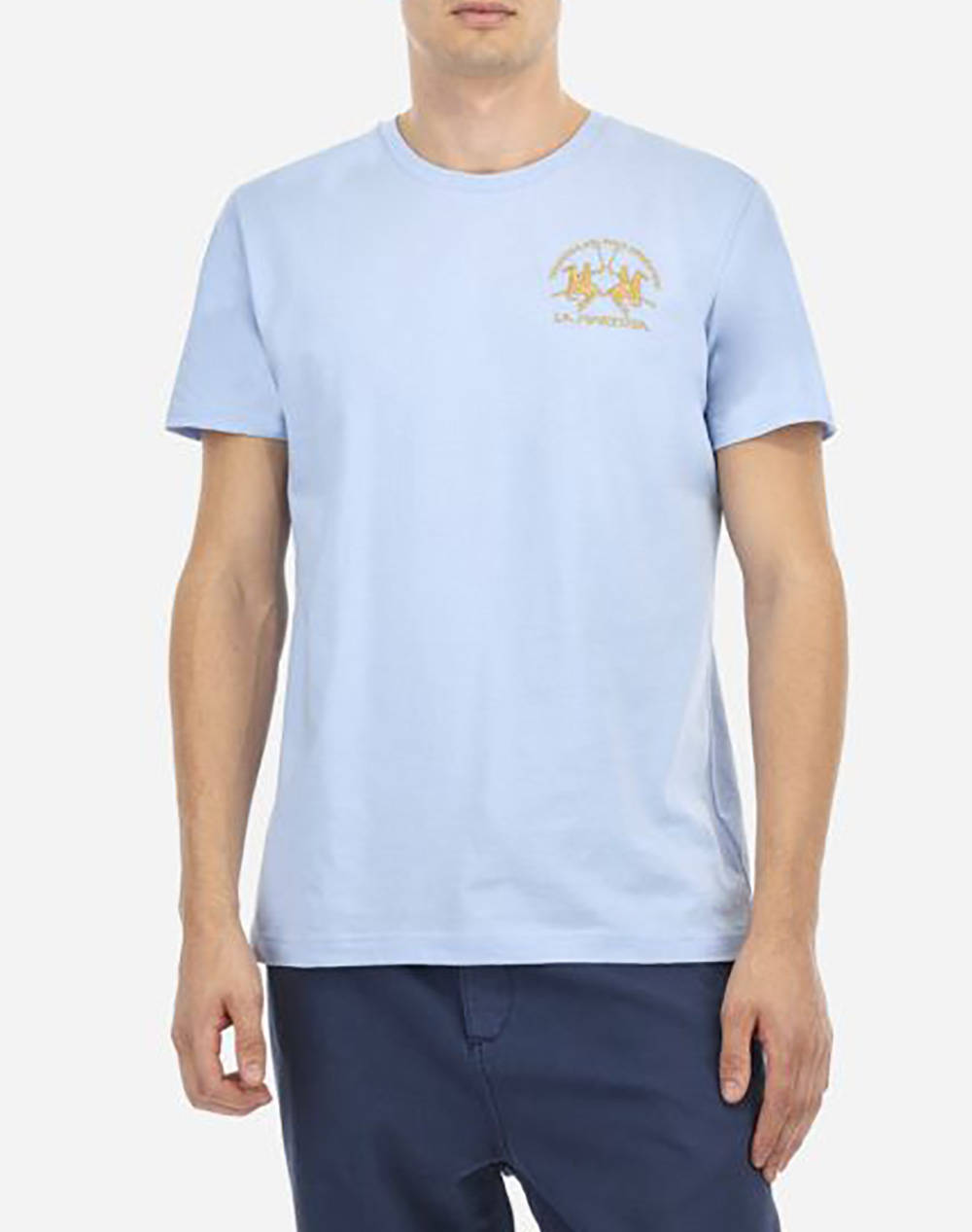 La Martina T Shirt Ss Men Clothes T Shirts & Sweatshirts T Shirts Ciel Cotton 3Lmmar009 07220 Male T-Shirts