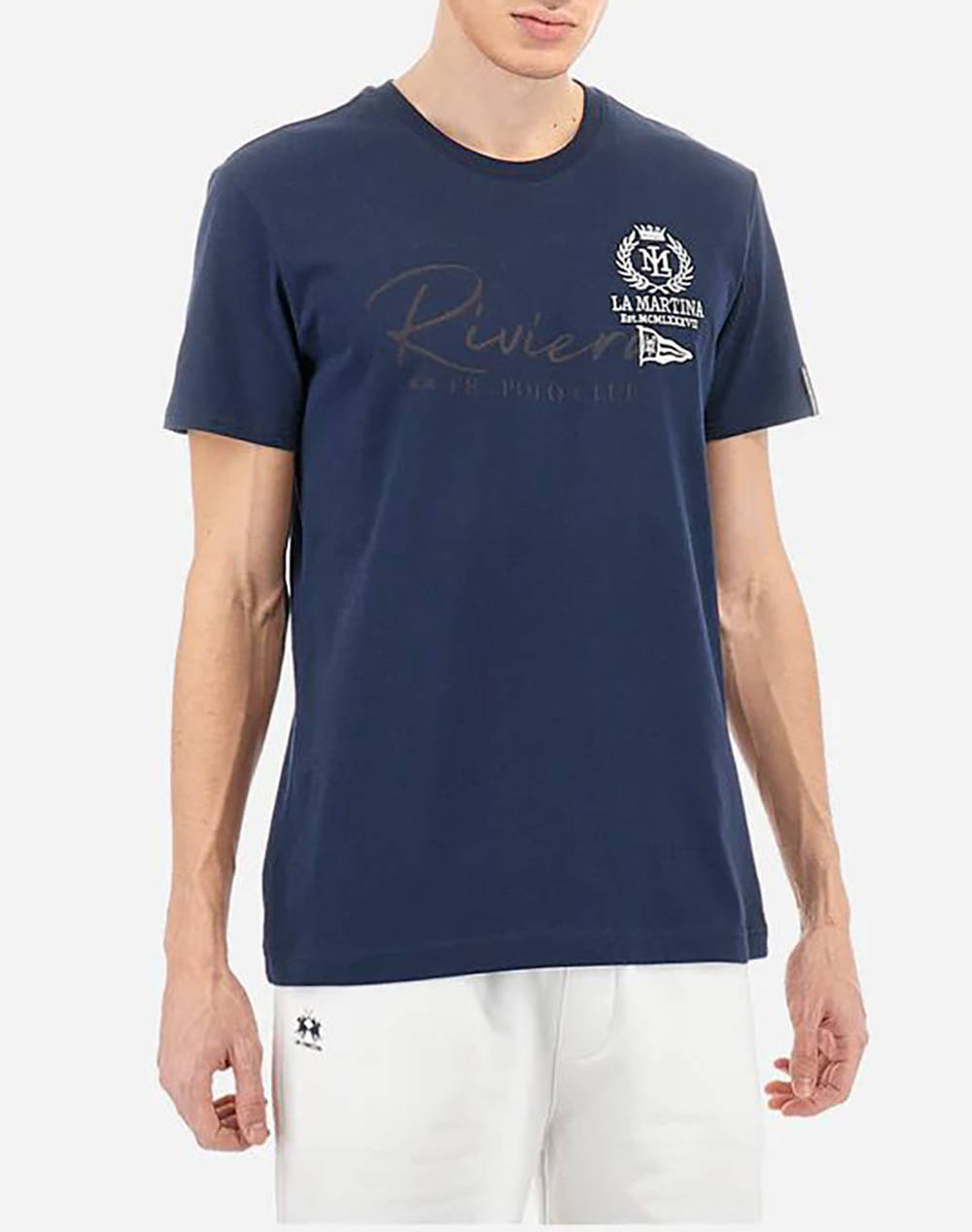 La Martina T Shirt Ss Men Clothes T Shirts & Sweatshirts T Shirts Darkblue Cotton 3Lmmar300 07017 Male T-Shirts Blue