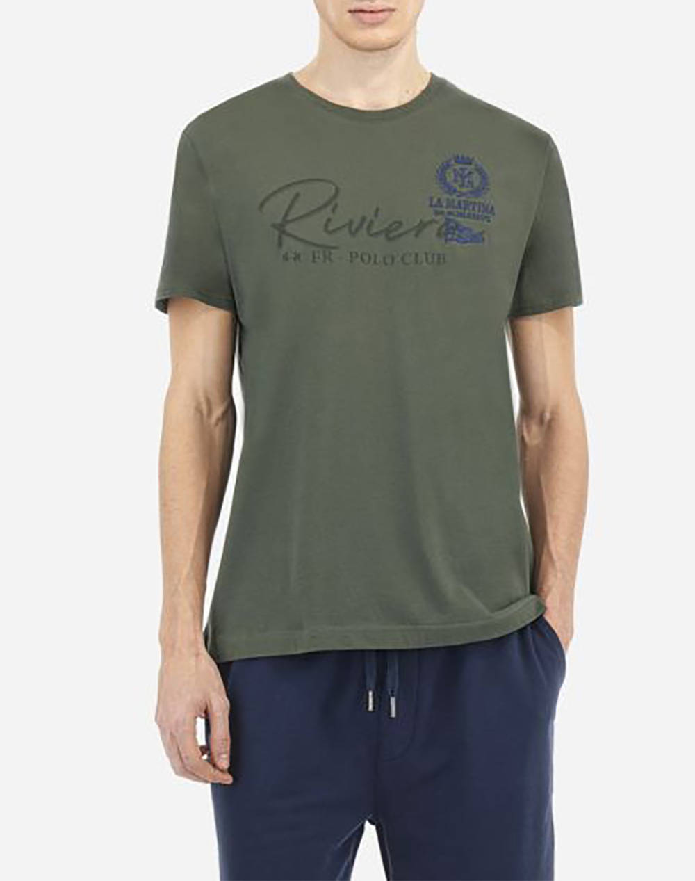La Martina T Shirt Ss Men Clothes T Shirts & Sweatshirts T Shirts Darkgreen Cotton 3Lmmar300 03176 Male T-Shirts Green