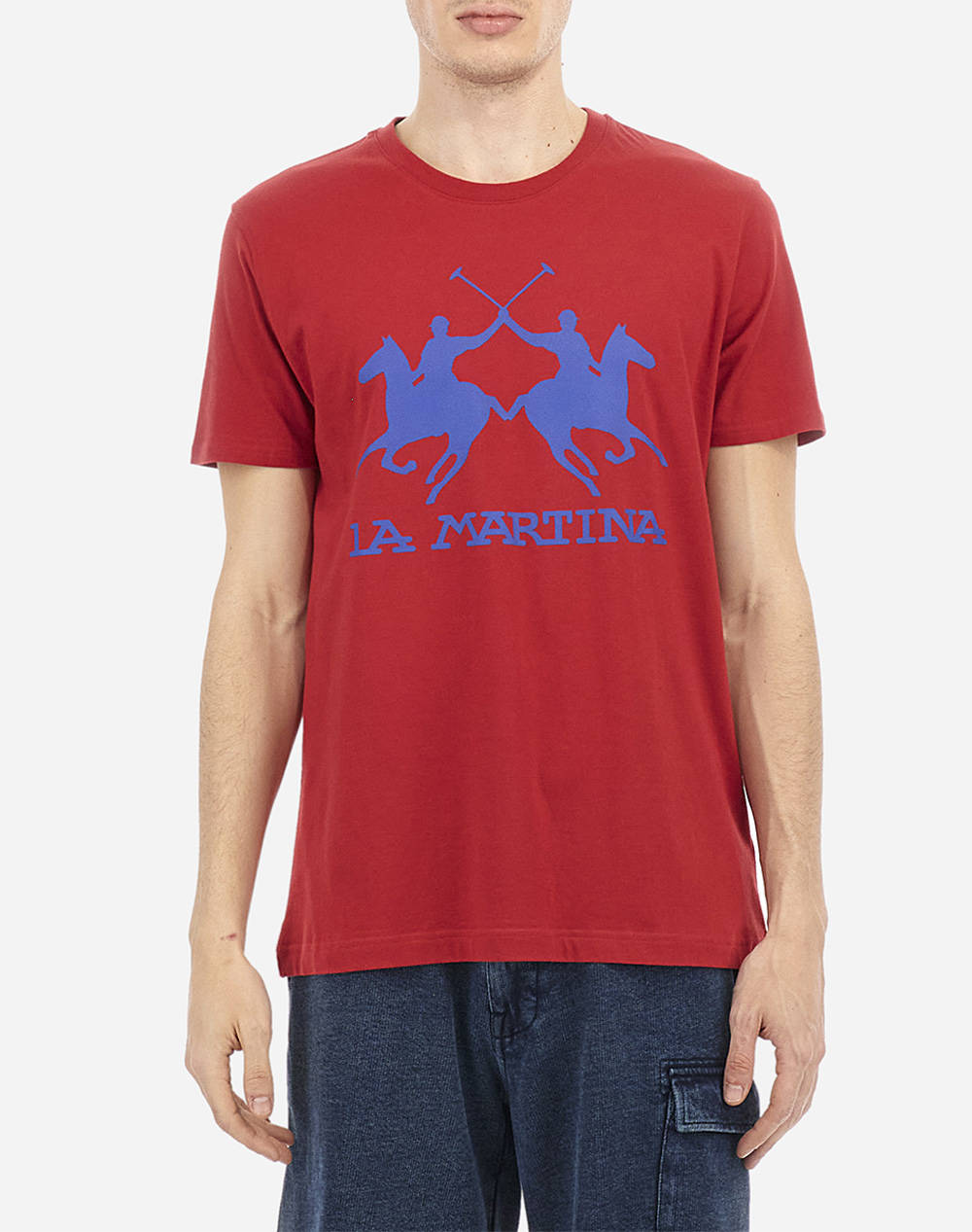 La Martina T Shirt Ss Men Clothes T Shirts & Sweatshirts T Shirts Red Cotton 3Lmmar001 06008 Male T-Shirts