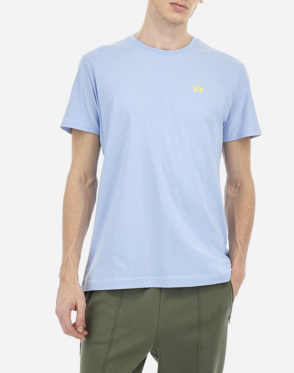 La Martina T Shirt Ss Men Clothes T Shirts & Sweatshirts T Shirts Lightblue Cotton 3Lmmar004 07220 Male T-Shirts Blue