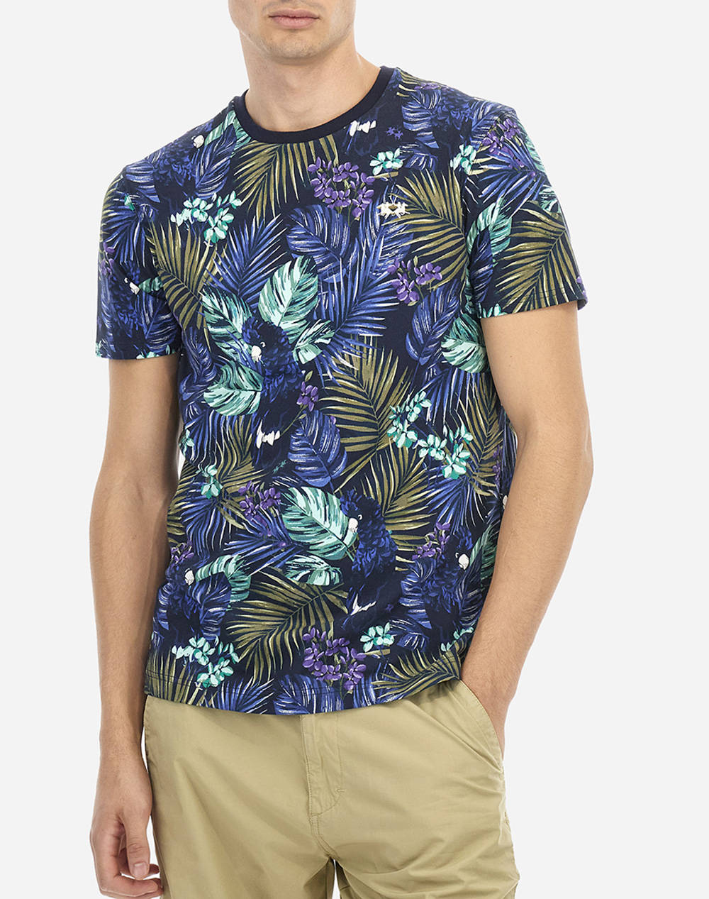 La Martina T Shirt Man T Shirt Printed Stretch Pi Men Clothes T Shirts & Sweatshirts T Shirts Multi Elastic,Synthetic 3Lmmar005 F7437 Male T-Shirts