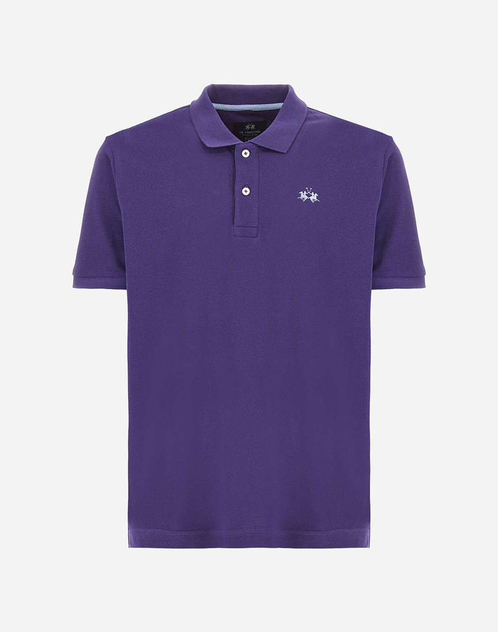 La Martina Polo Shirt Ss Men Clothes T Shirts & Sweatshirts Polo Purple Cotton 3Lmbpmp01 05228 Male Polo